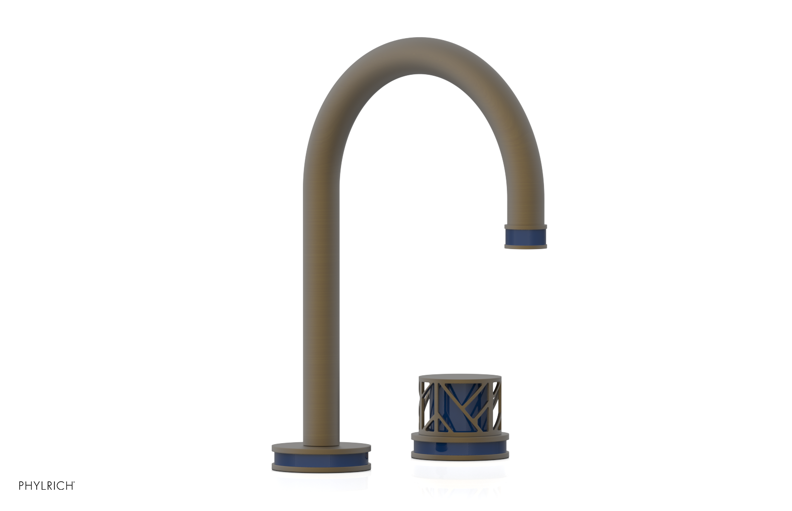 JOLIE Single Handle Faucet - Round Handle with "Navy Blue" Accents 222-06
