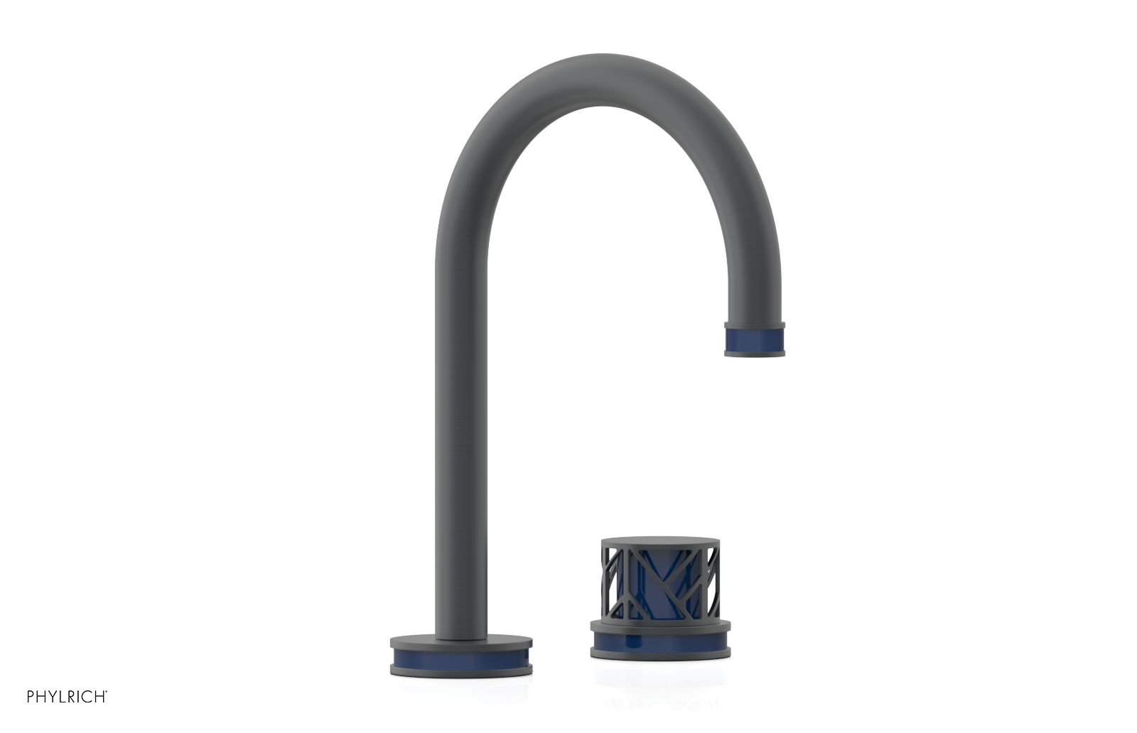 JOLIE Single Handle Faucet - Round Handle with "Navy Blue" Accents 222-06