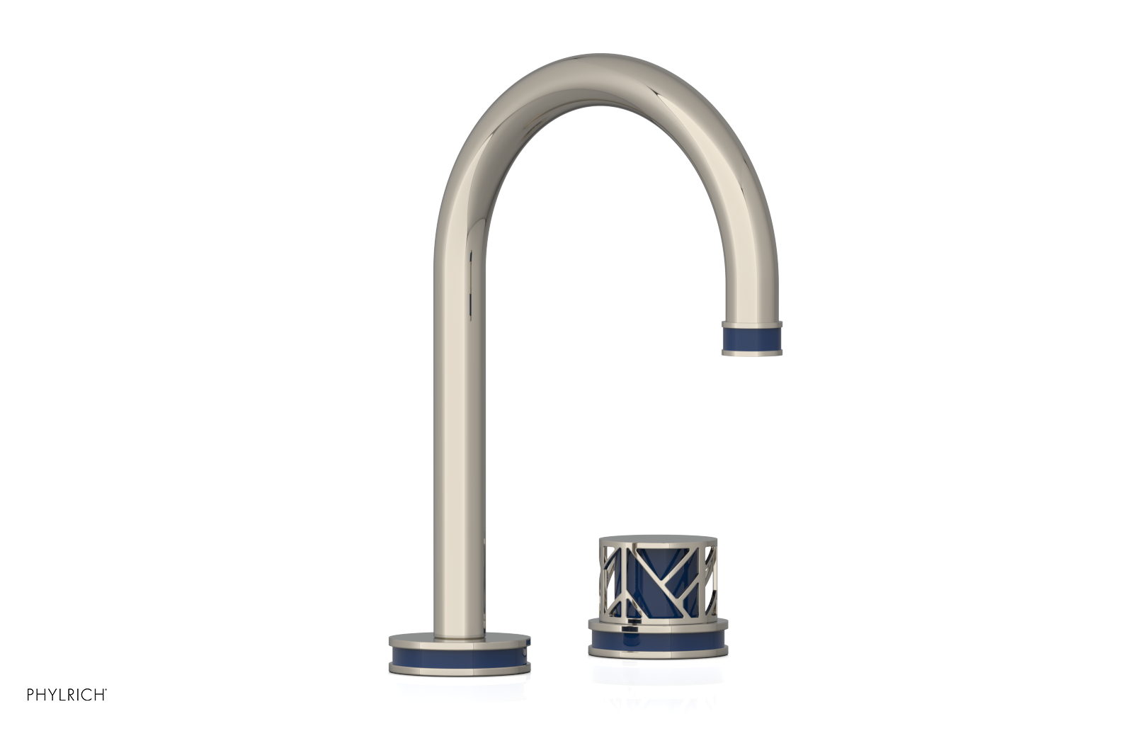 JOLIE Single Handle Faucet - Round Handle with "Navy Blue" Accents 222-06