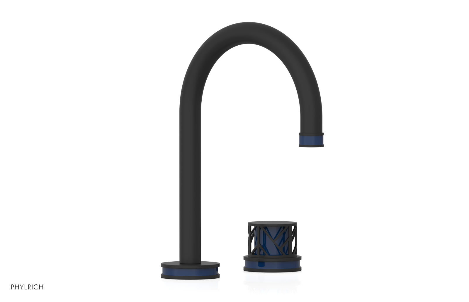 JOLIE Single Handle Faucet - Round Handle with "Navy Blue" Accents 222-06