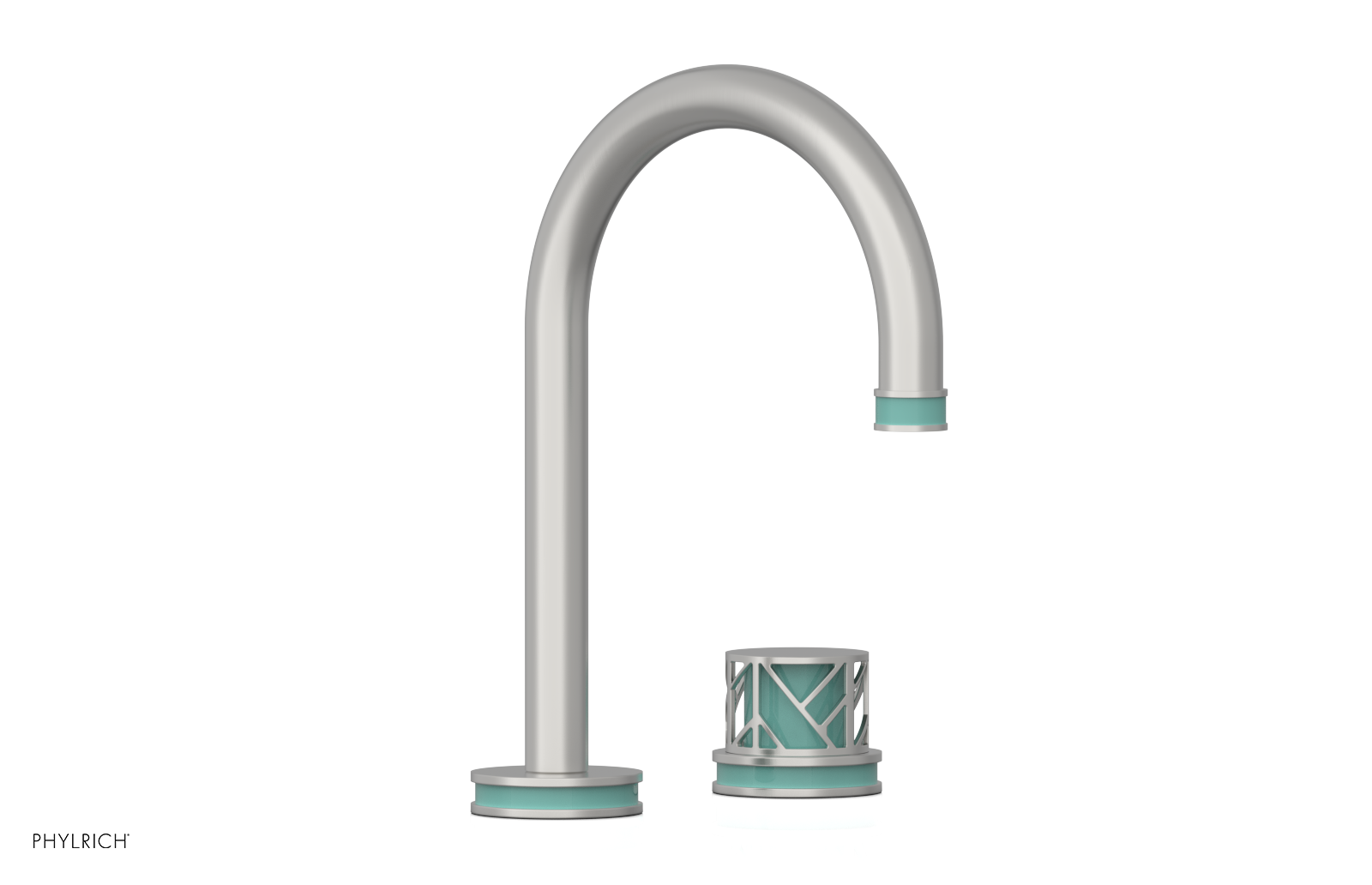 JOLIE Single Handle Faucet - Round Handle with "Turqoise" Accents 222-06