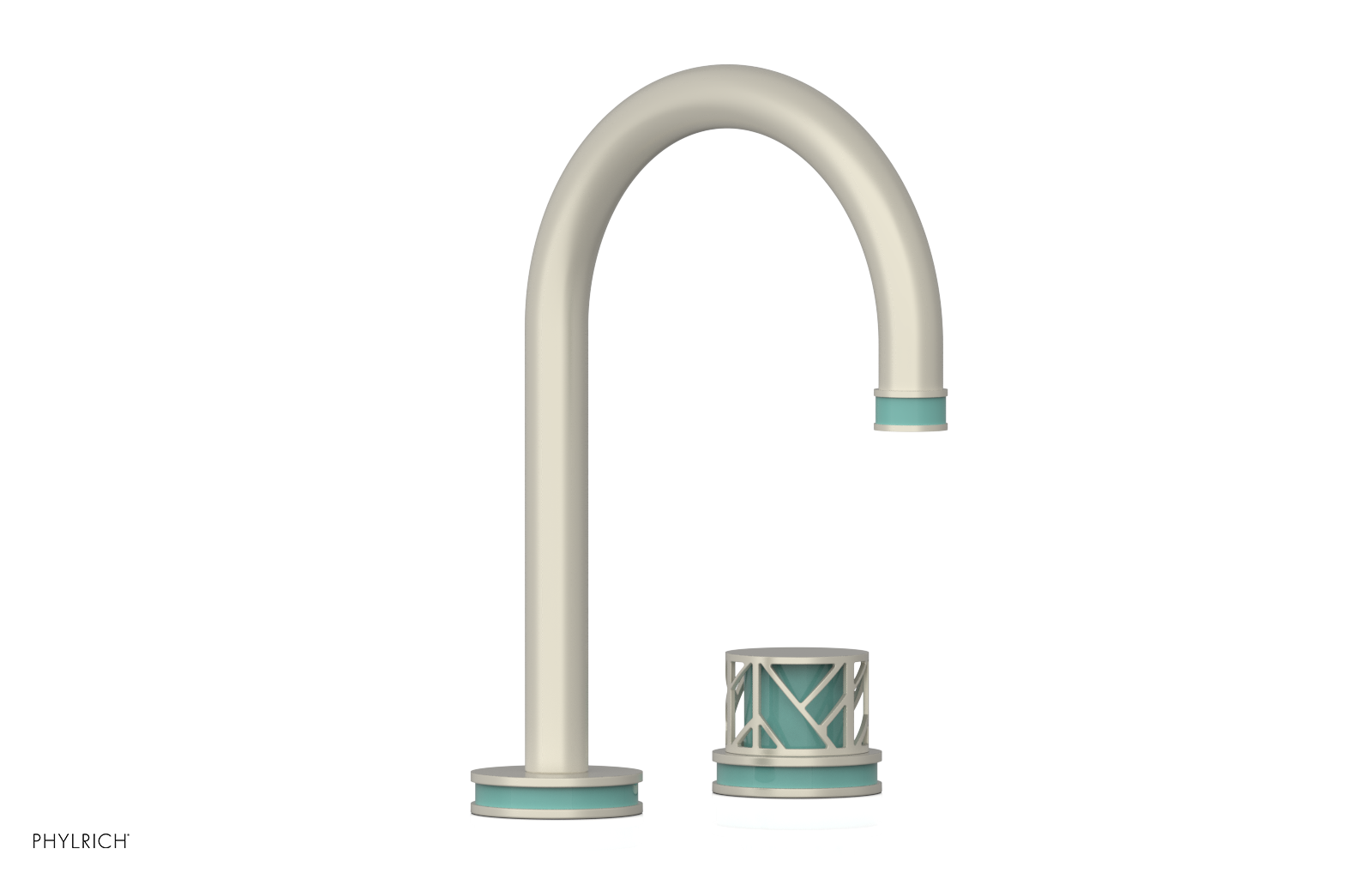 JOLIE Single Handle Faucet - Round Handle with "Turqoise" Accents 222-06