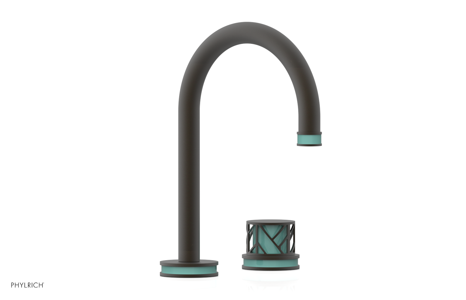 JOLIE Single Handle Faucet - Round Handle with "Turqoise" Accents 222-06