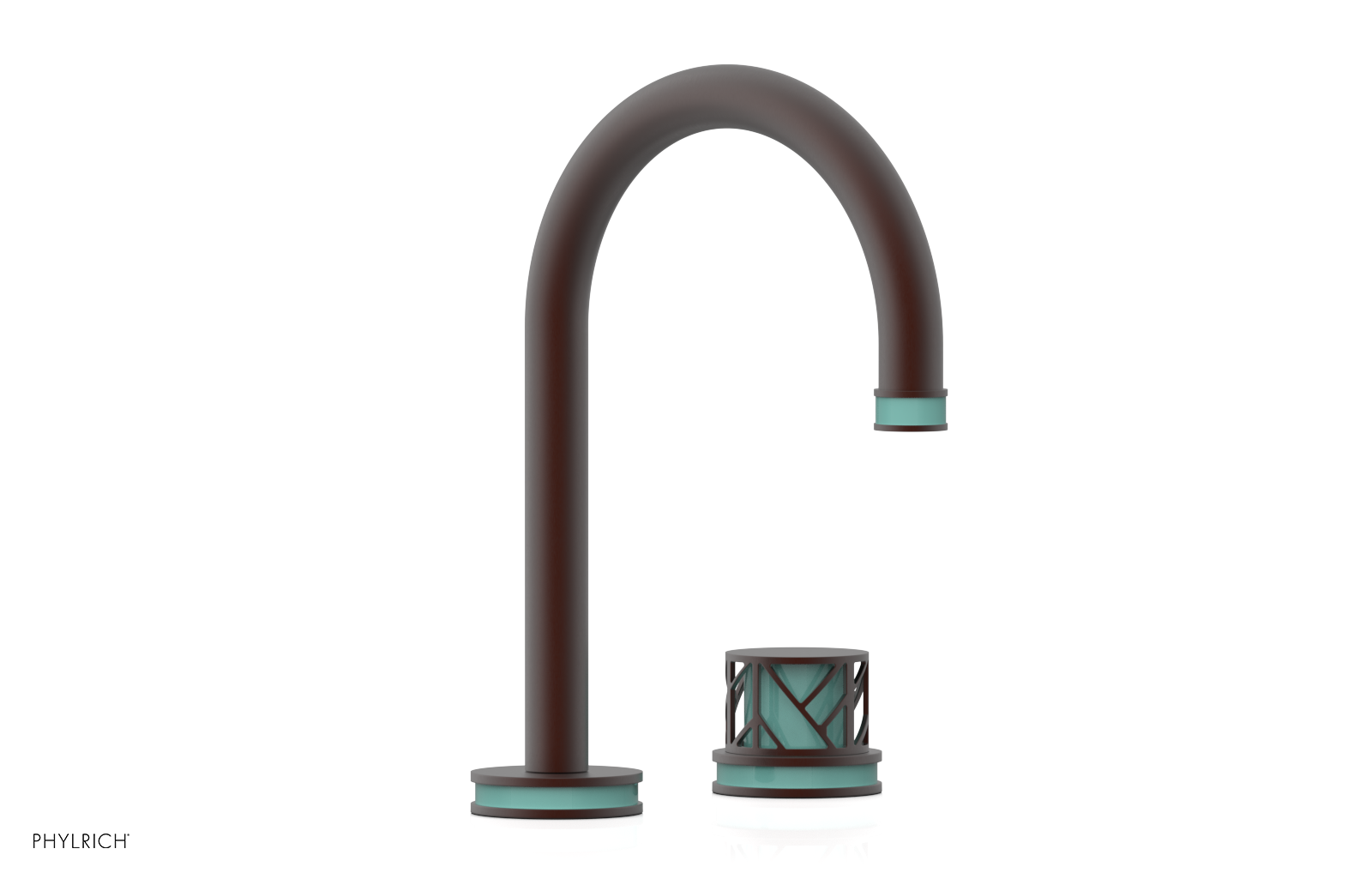 JOLIE Single Handle Faucet - Round Handle with "Turqoise" Accents 222-06
