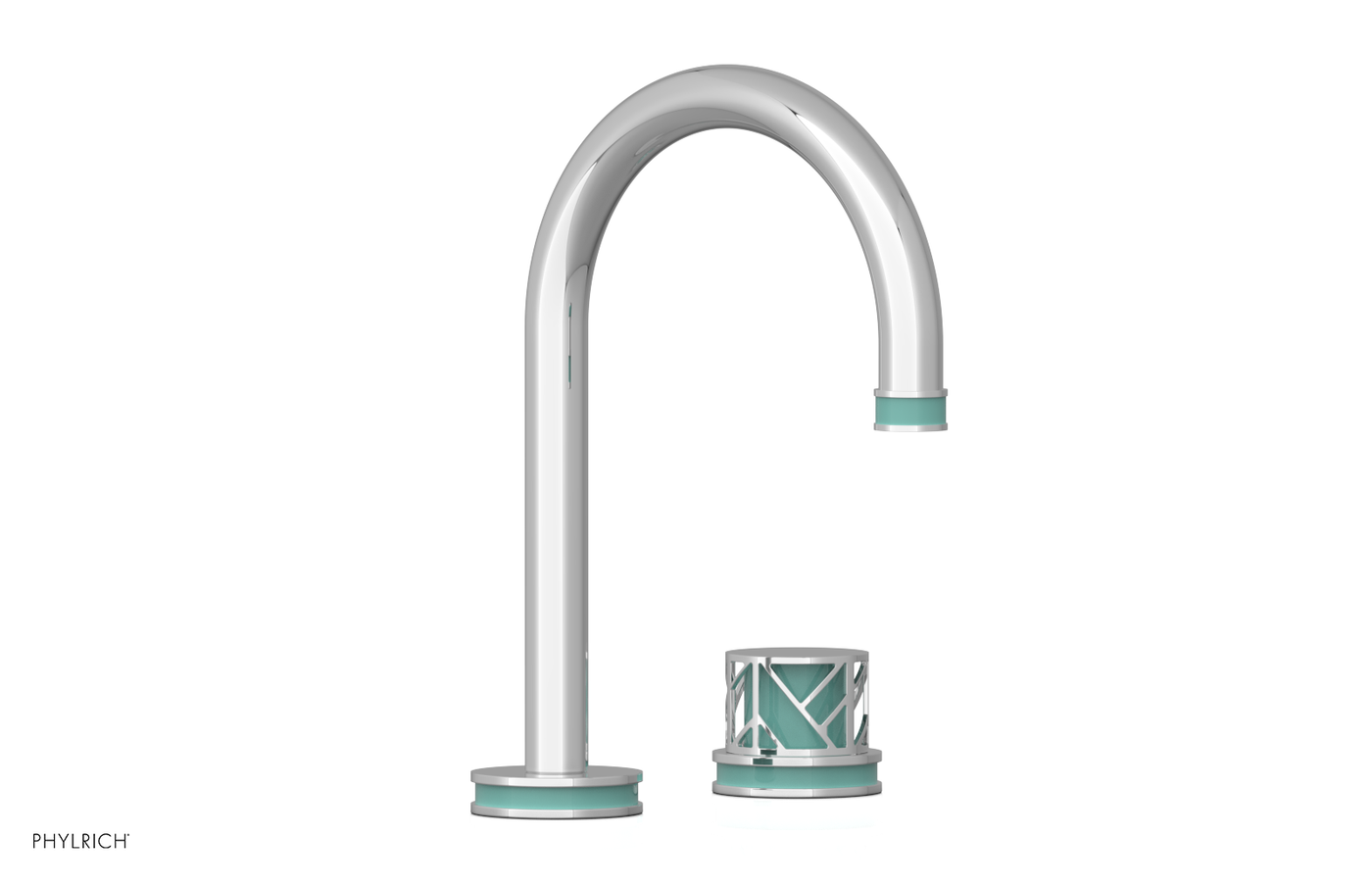 JOLIE Single Handle Faucet - Round Handle with "Turqoise" Accents 222-06