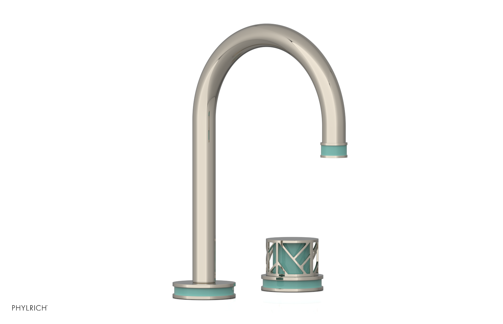 JOLIE Single Handle Faucet - Round Handle with "Turqoise" Accents 222-06