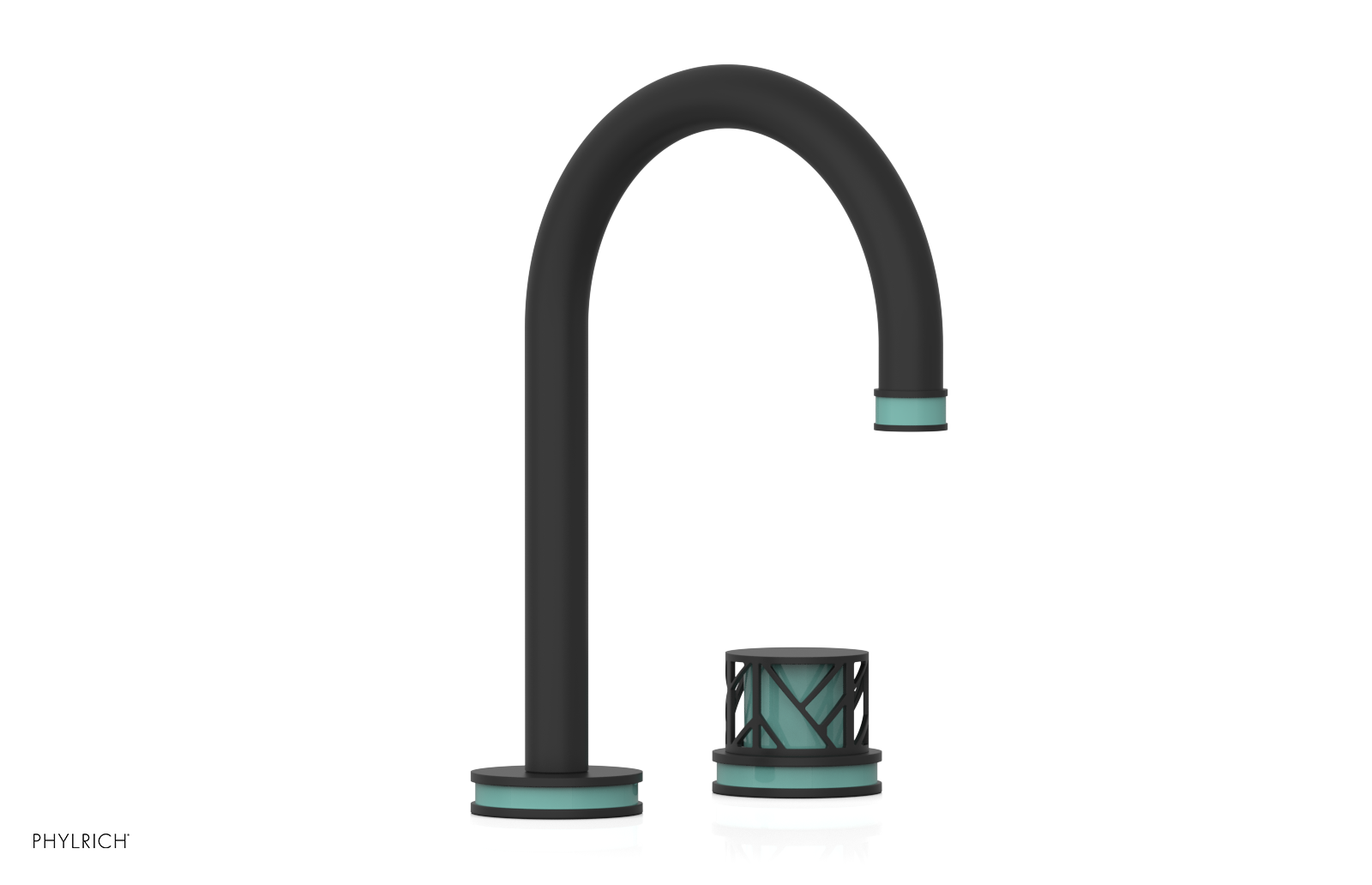 JOLIE Single Handle Faucet - Round Handle with "Turqoise" Accents 222-06