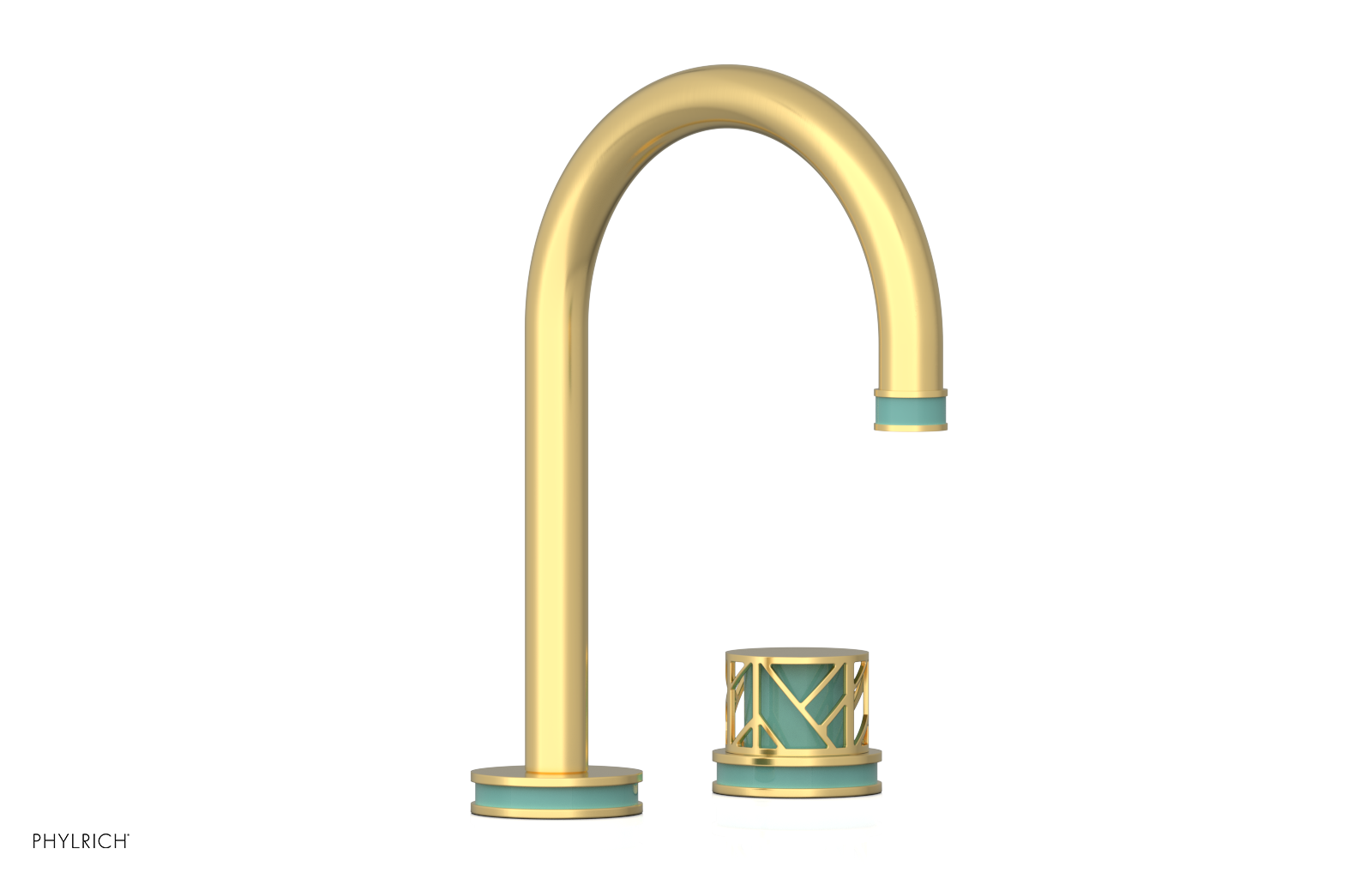 JOLIE Single Handle Faucet - Round Handle with "Turqoise" Accents 222-06