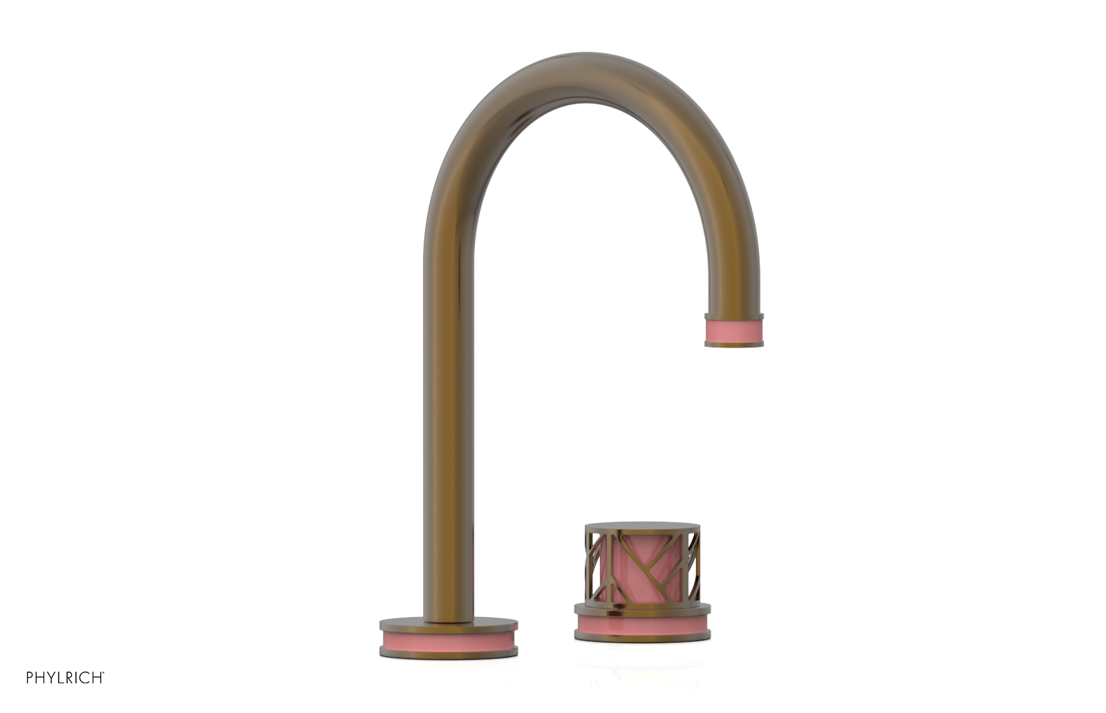 JOLIE Single Handle Faucet - Round Handle with "Pink" Accents 222-06