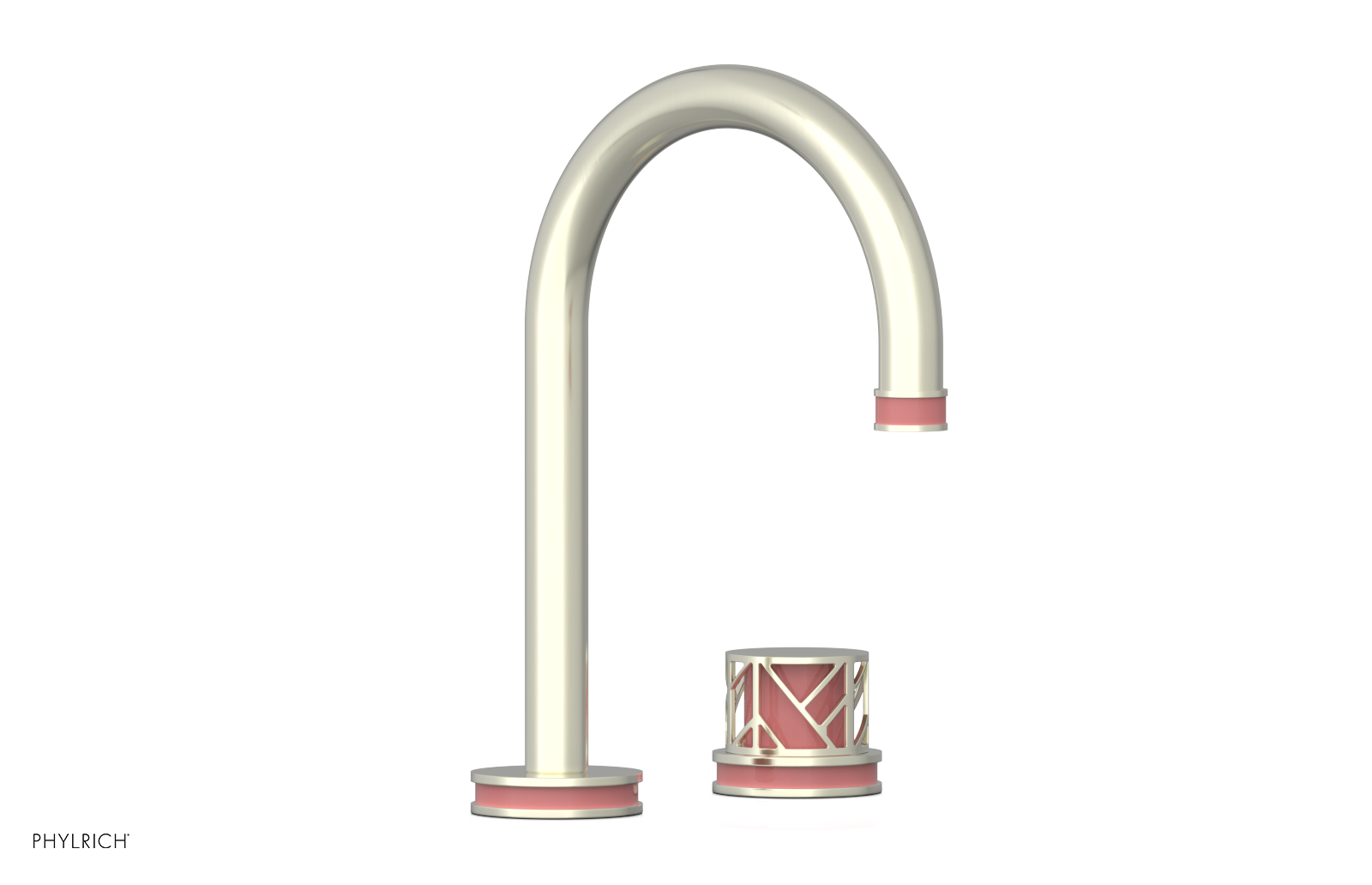 JOLIE Single Handle Faucet - Round Handle with "Pink" Accents 222-06