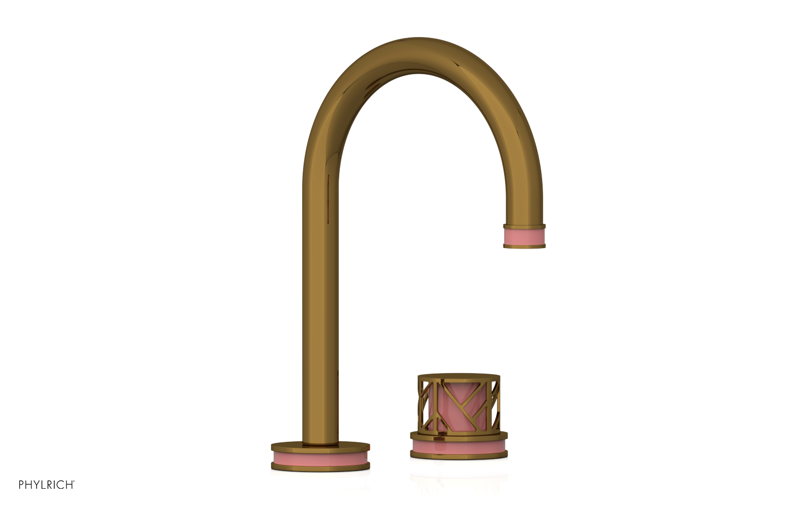 JOLIE Single Handle Faucet - Round Handle with "Pink" Accents 222-06