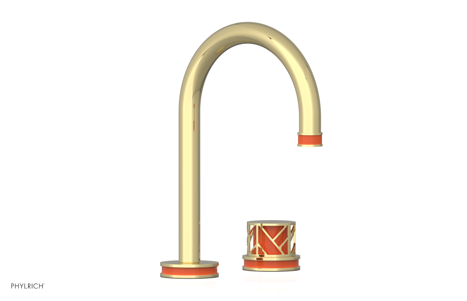 JOLIE Single Handle Faucet - Round Handle with "Orange" Accents 222-06