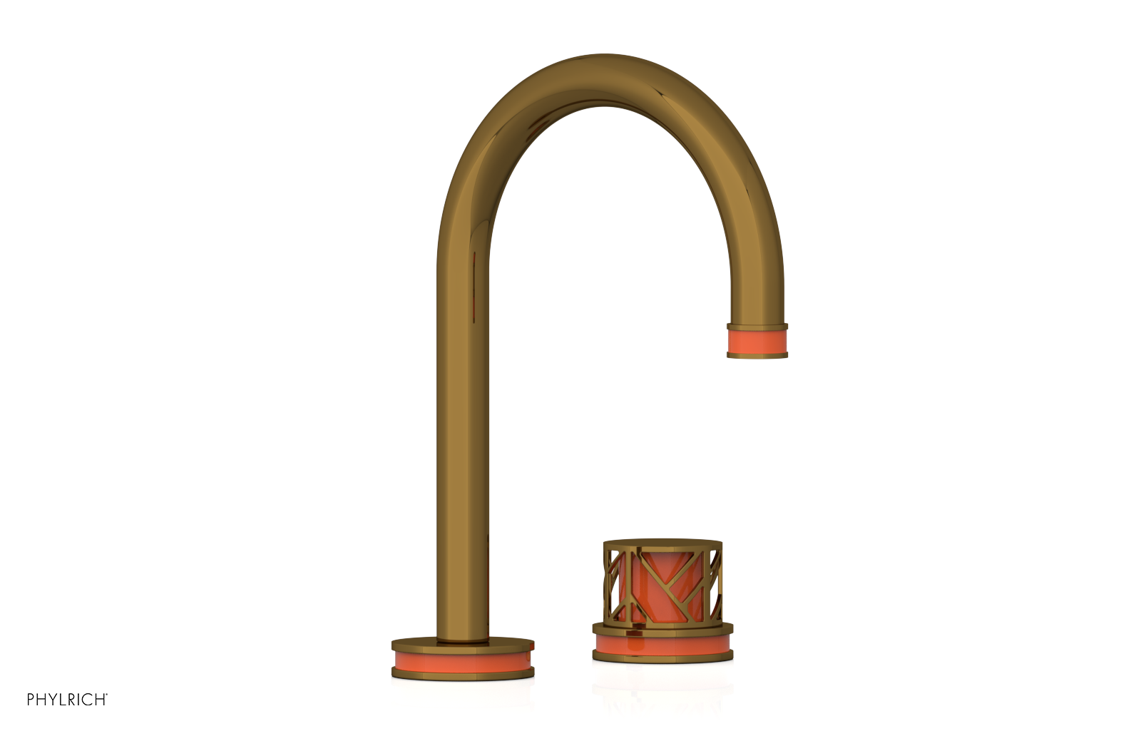 JOLIE Single Handle Faucet - Round Handle with "Orange" Accents 222-06