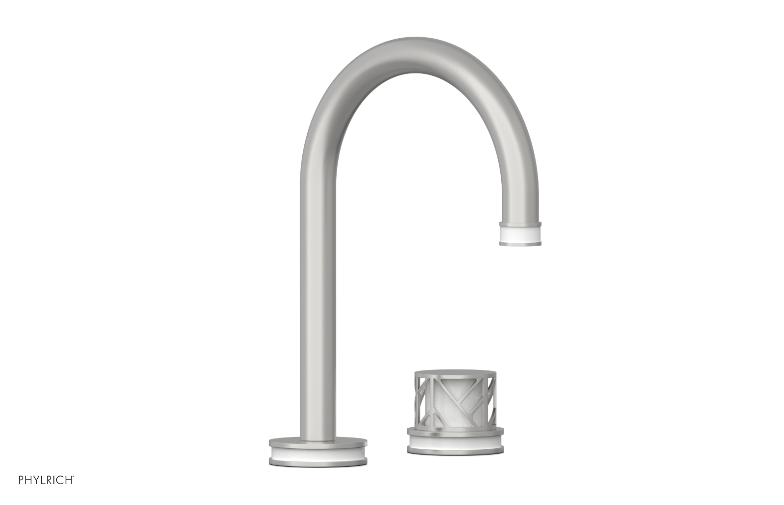 JOLIE Single Handle Faucet - Round Handle with "White" Accents 222-06