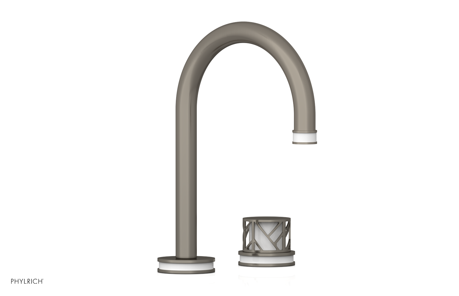 JOLIE Single Handle Faucet - Round Handle with "White" Accents 222-06