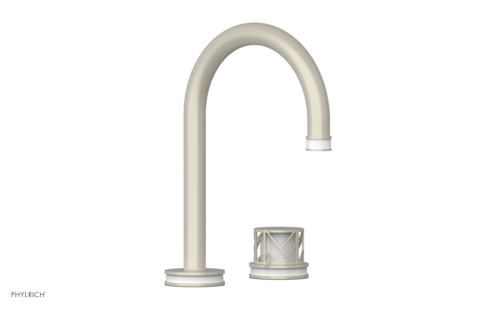 JOLIE Single Handle Faucet - Round Handle with "White" Accents 222-06