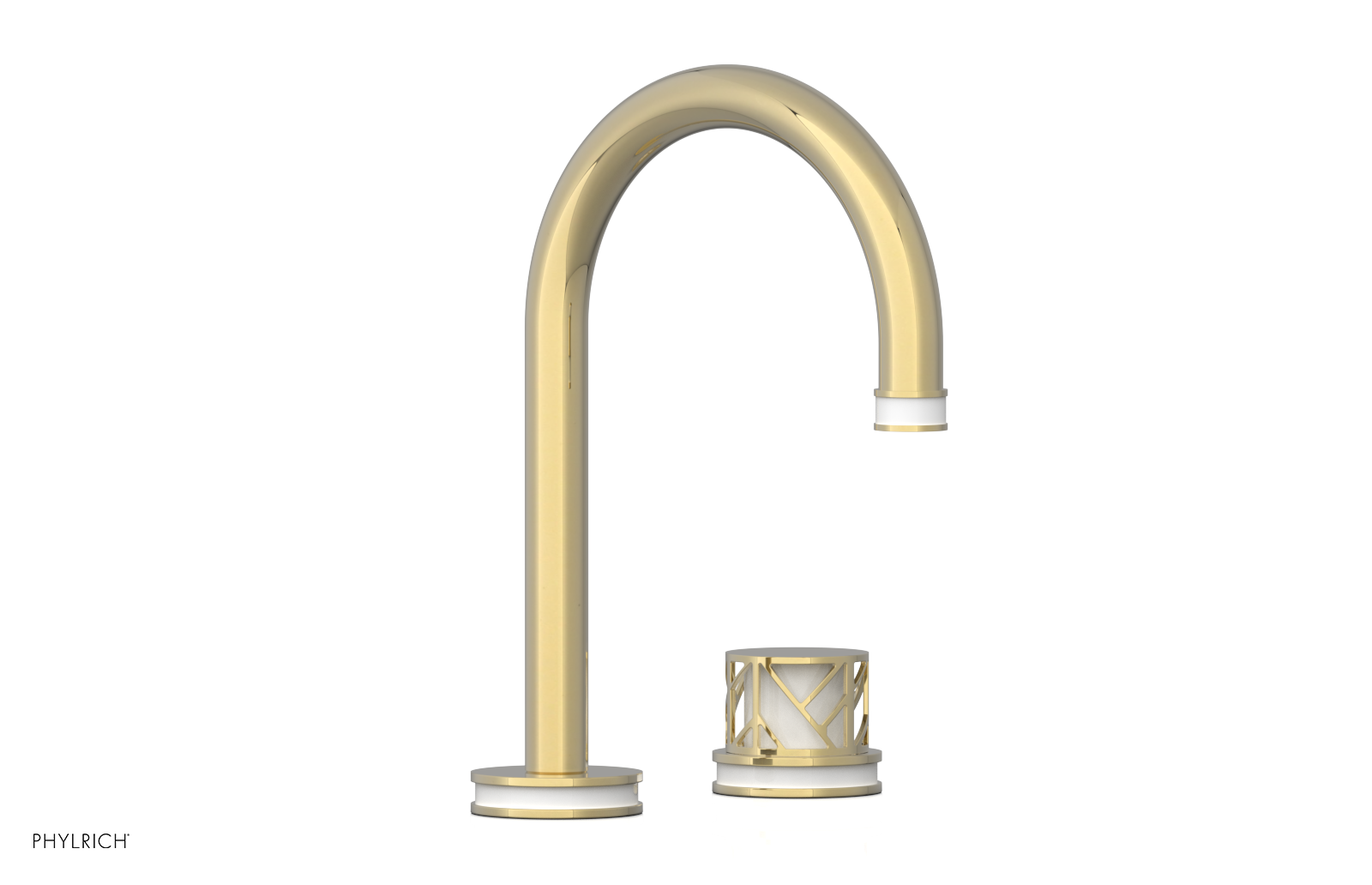 JOLIE Single Handle Faucet - Round Handle with "White" Accents 222-06