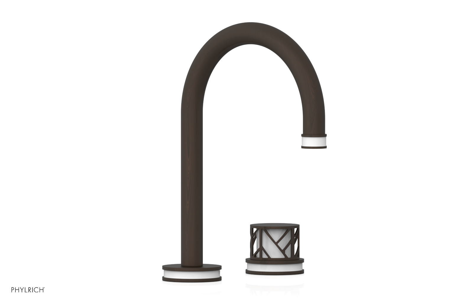 JOLIE Single Handle Faucet - Round Handle with "White" Accents 222-06