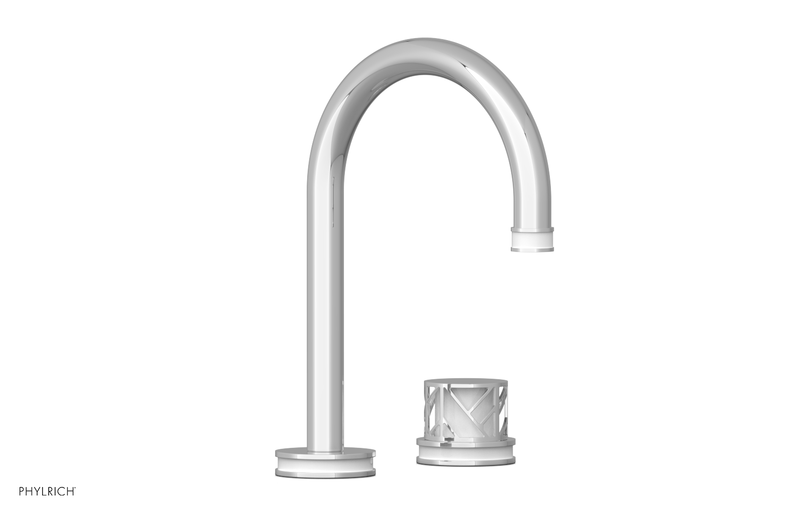 JOLIE Single Handle Faucet - Round Handle with "White" Accents 222-06