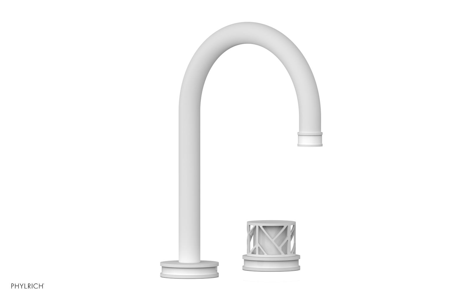 JOLIE Single Handle Faucet - Round Handle with "White" Accents 222-06