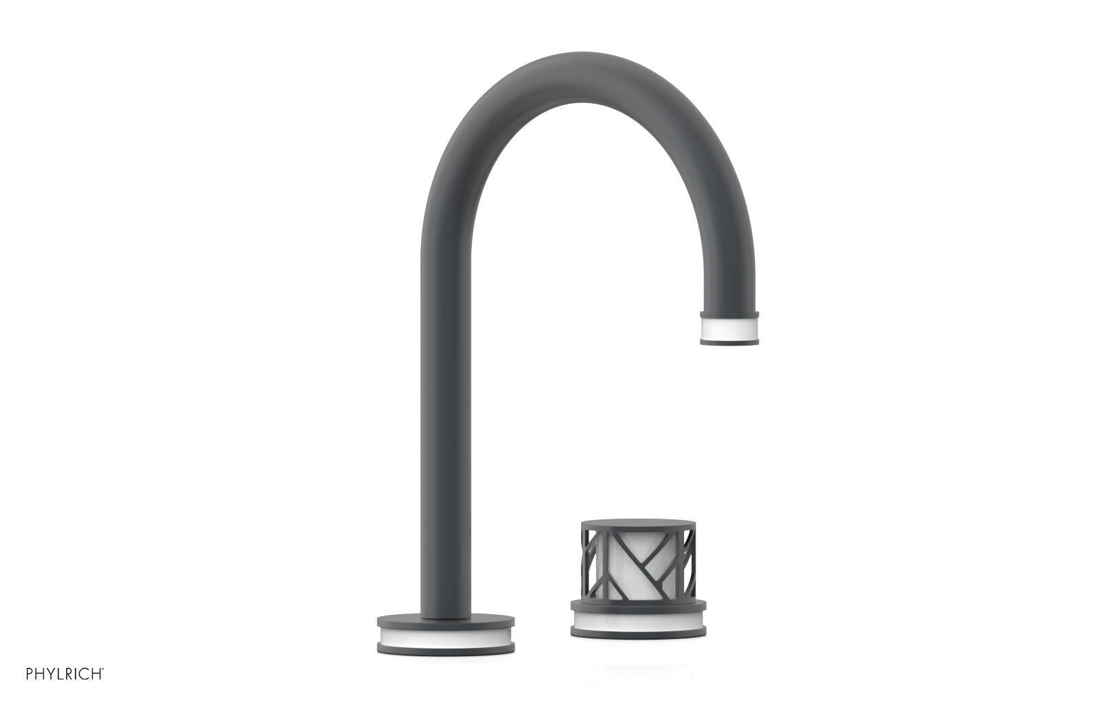 JOLIE Single Handle Faucet - Round Handle with "White" Accents 222-06
