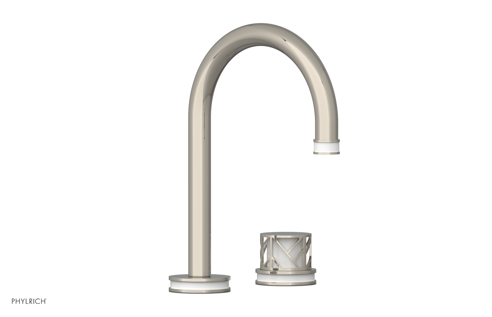 JOLIE Single Handle Faucet - Round Handle with "White" Accents 222-06