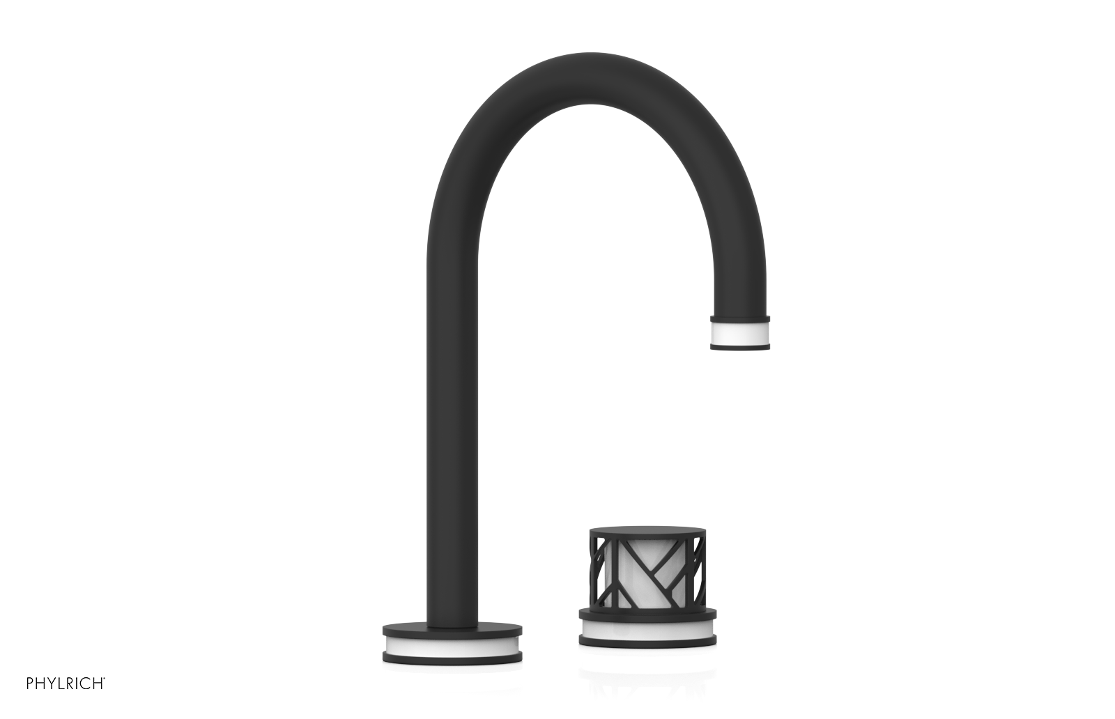 JOLIE Single Handle Faucet - Round Handle with "White" Accents 222-06