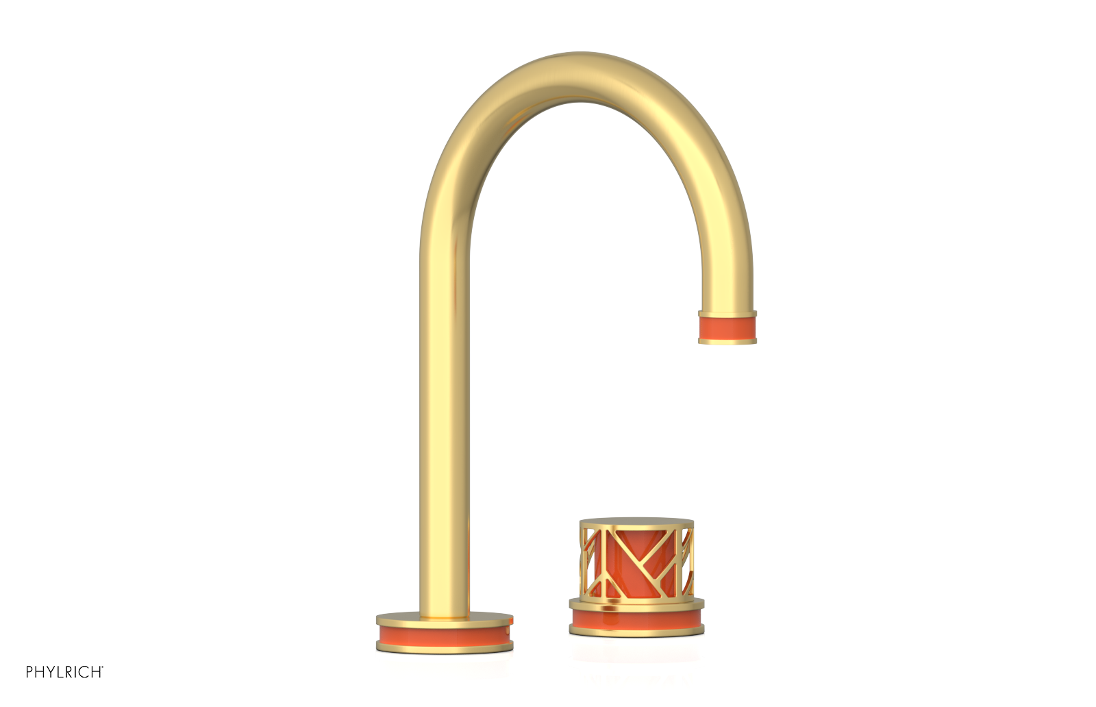 JOLIE Single Handle Faucet - Round Handle with "Orange" Accents 222-06