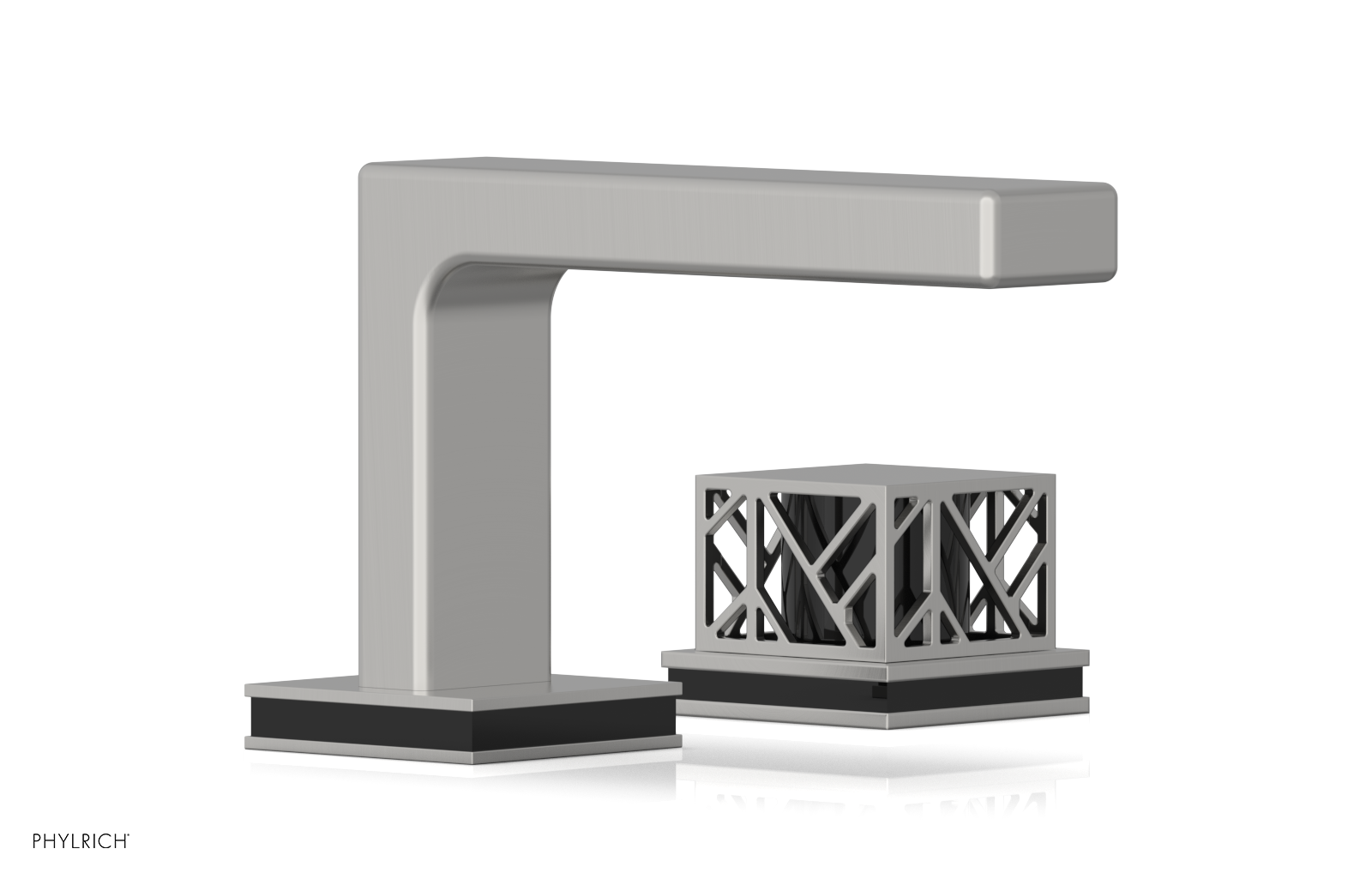 JOLIE Single Handle Faucet - Square Handle with "Black" Accents 222-07