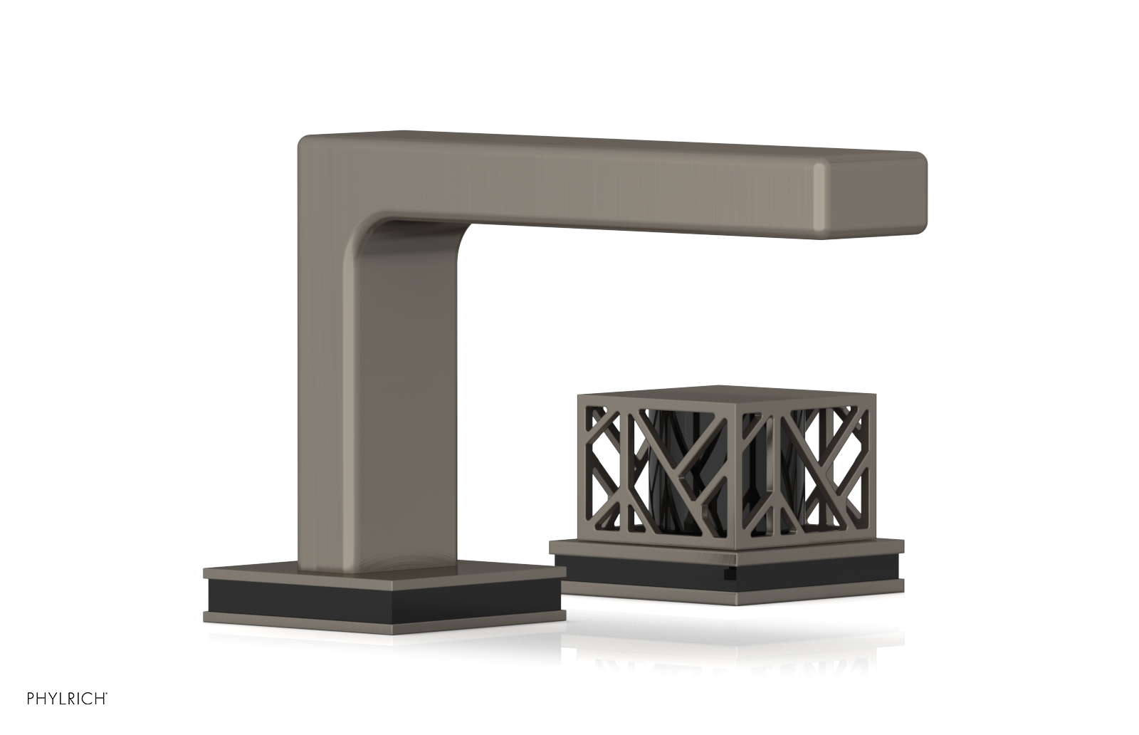 JOLIE Single Handle Faucet - Square Handle with "Black" Accents 222-07
