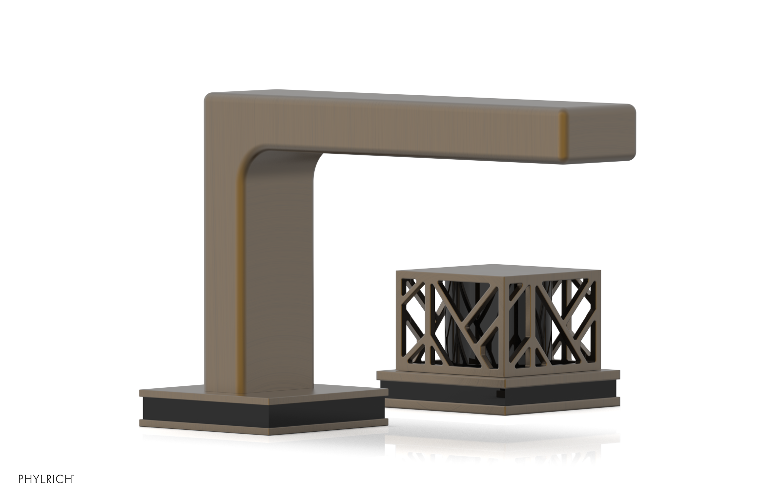 JOLIE Single Handle Faucet - Square Handle with "Black" Accents 222-07