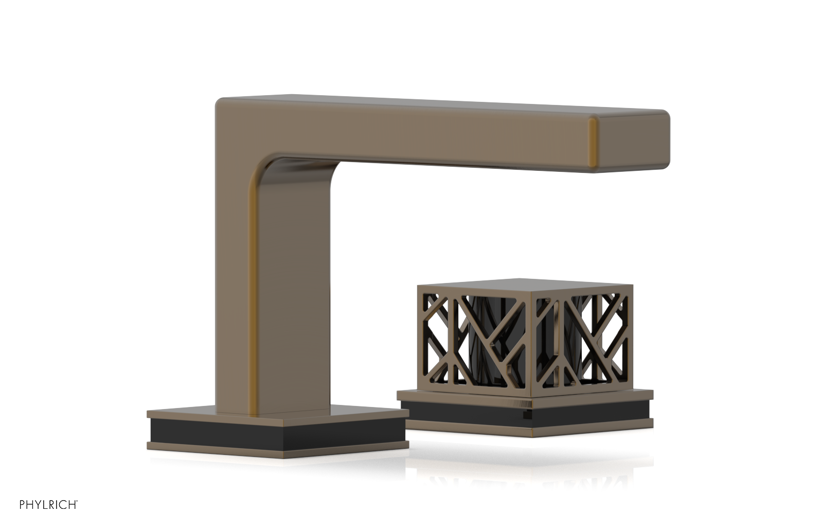 JOLIE Single Handle Faucet - Square Handle with "Black" Accents 222-07