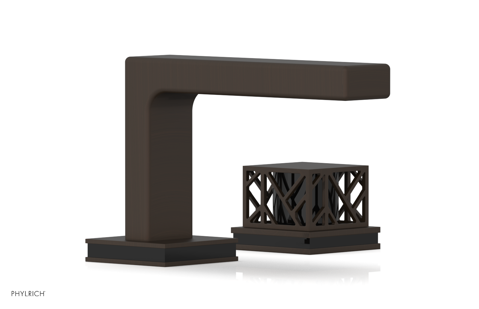 JOLIE Single Handle Faucet - Square Handle with "Black" Accents 222-07
