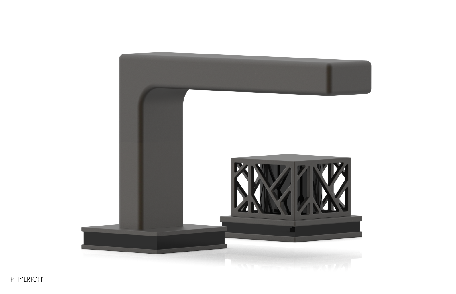 JOLIE Single Handle Faucet - Square Handle with "Black" Accents 222-07
