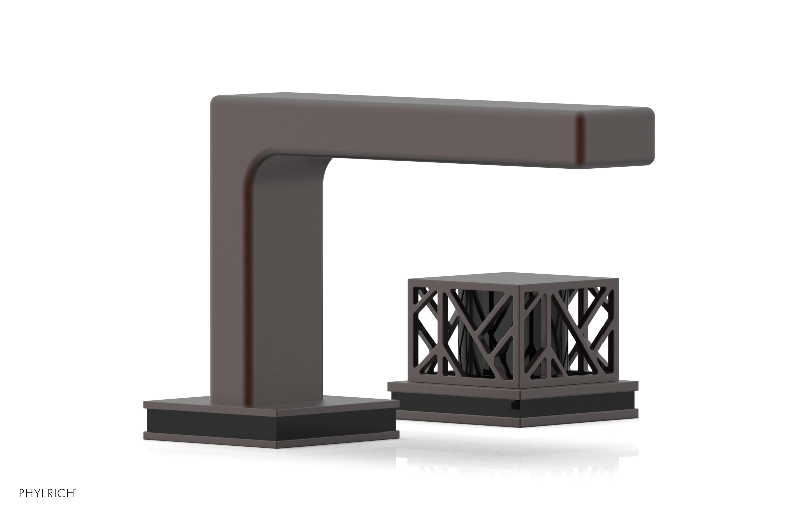 JOLIE Single Handle Faucet - Square Handle with "Black" Accents 222-07