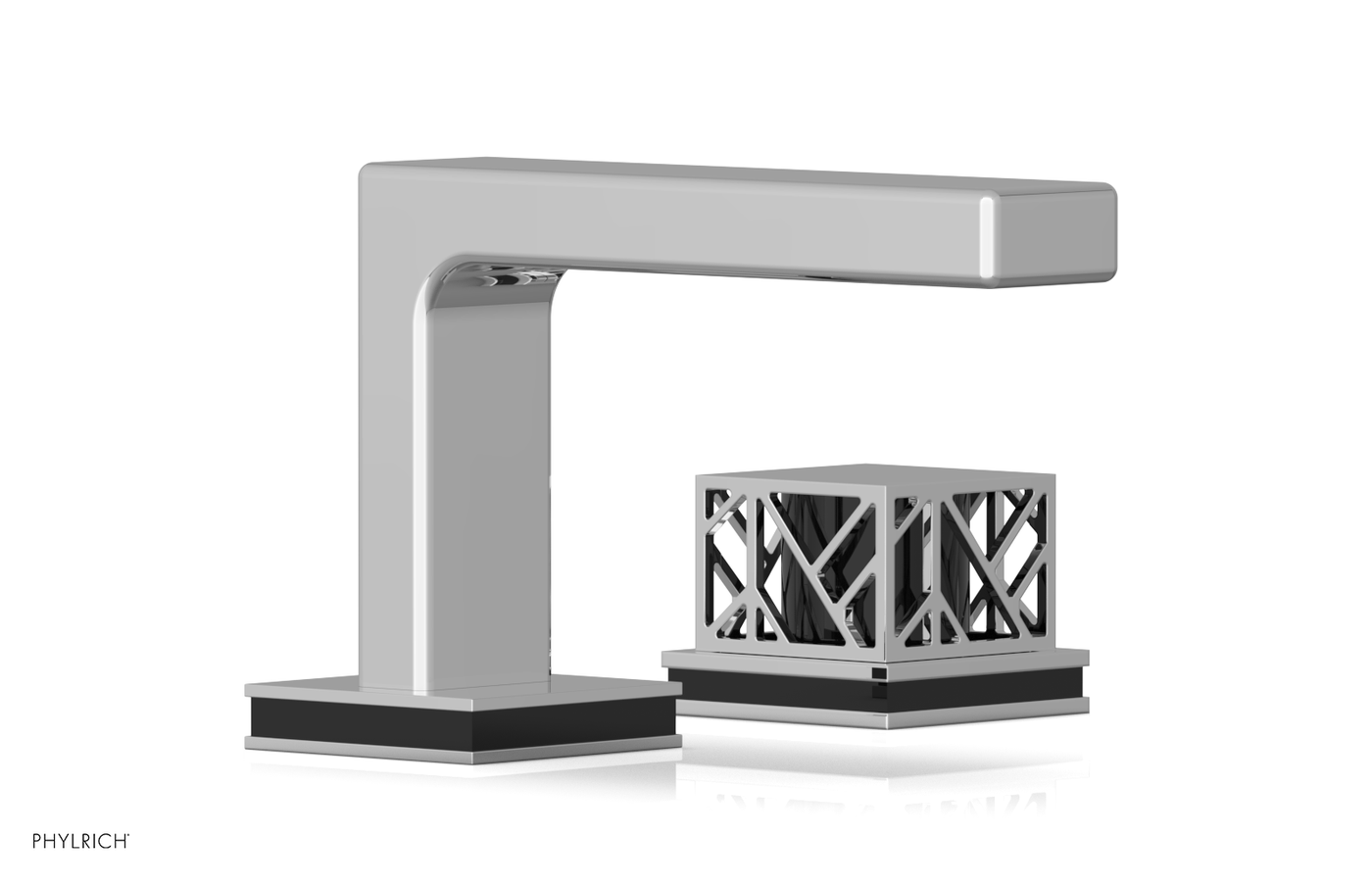 JOLIE Single Handle Faucet - Square Handle with "Black" Accents 222-07