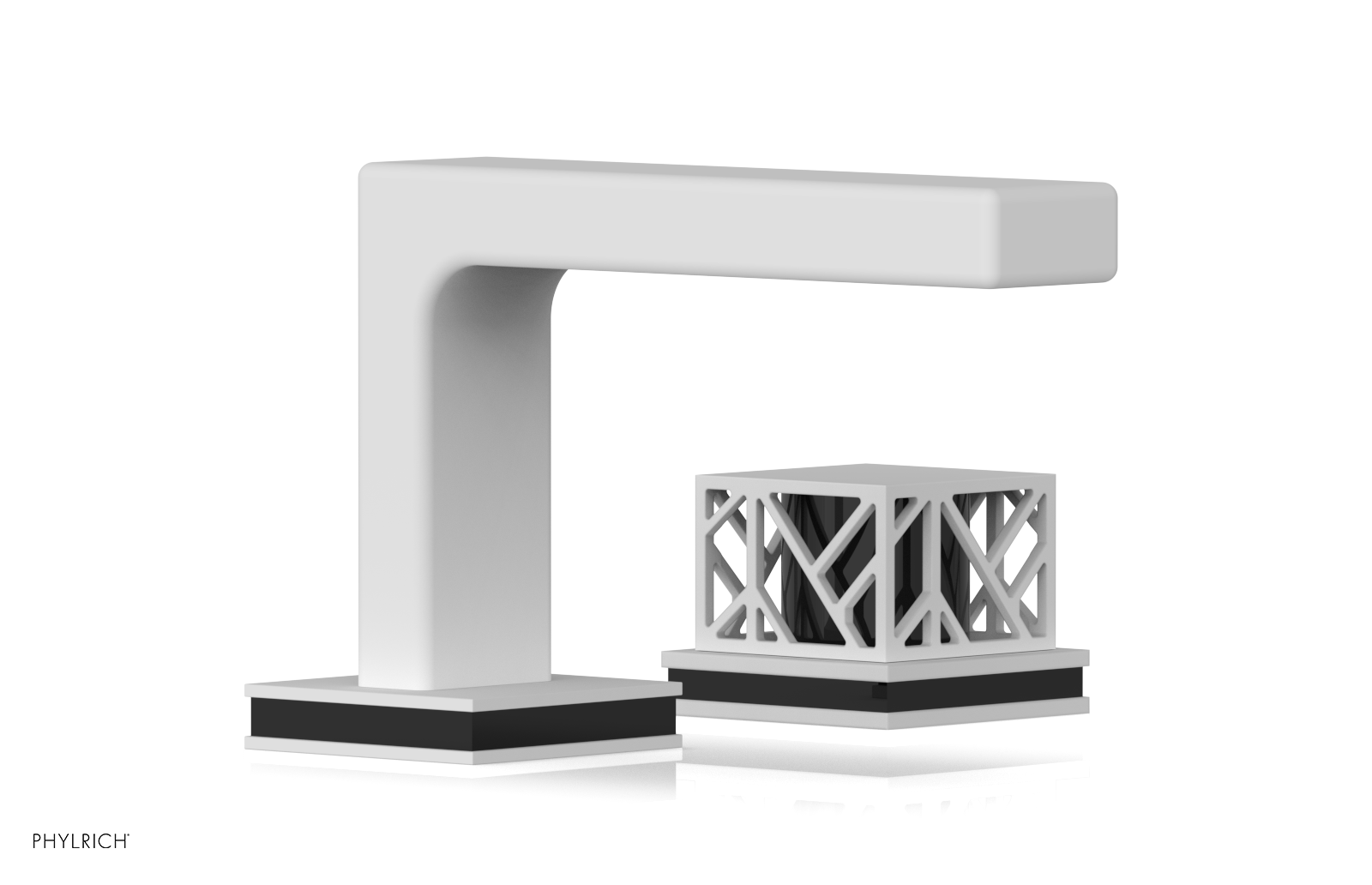 JOLIE Single Handle Faucet - Square Handle with "Black" Accents 222-07
