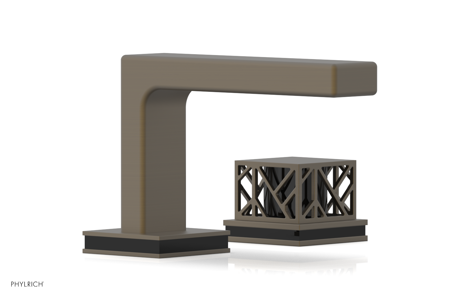 JOLIE Single Handle Faucet - Square Handle with "Black" Accents 222-07