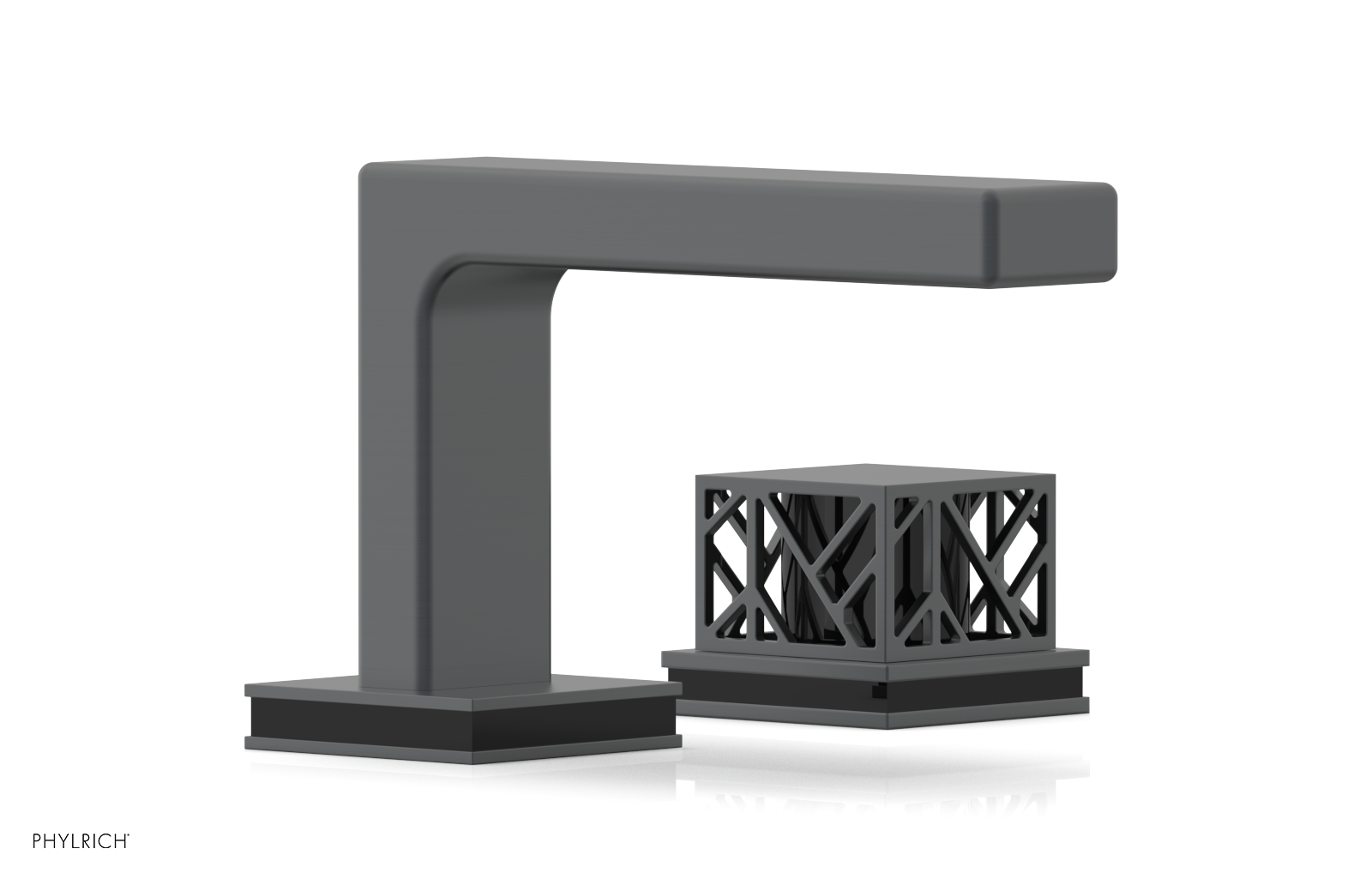 JOLIE Single Handle Faucet - Square Handle with "Black" Accents 222-07