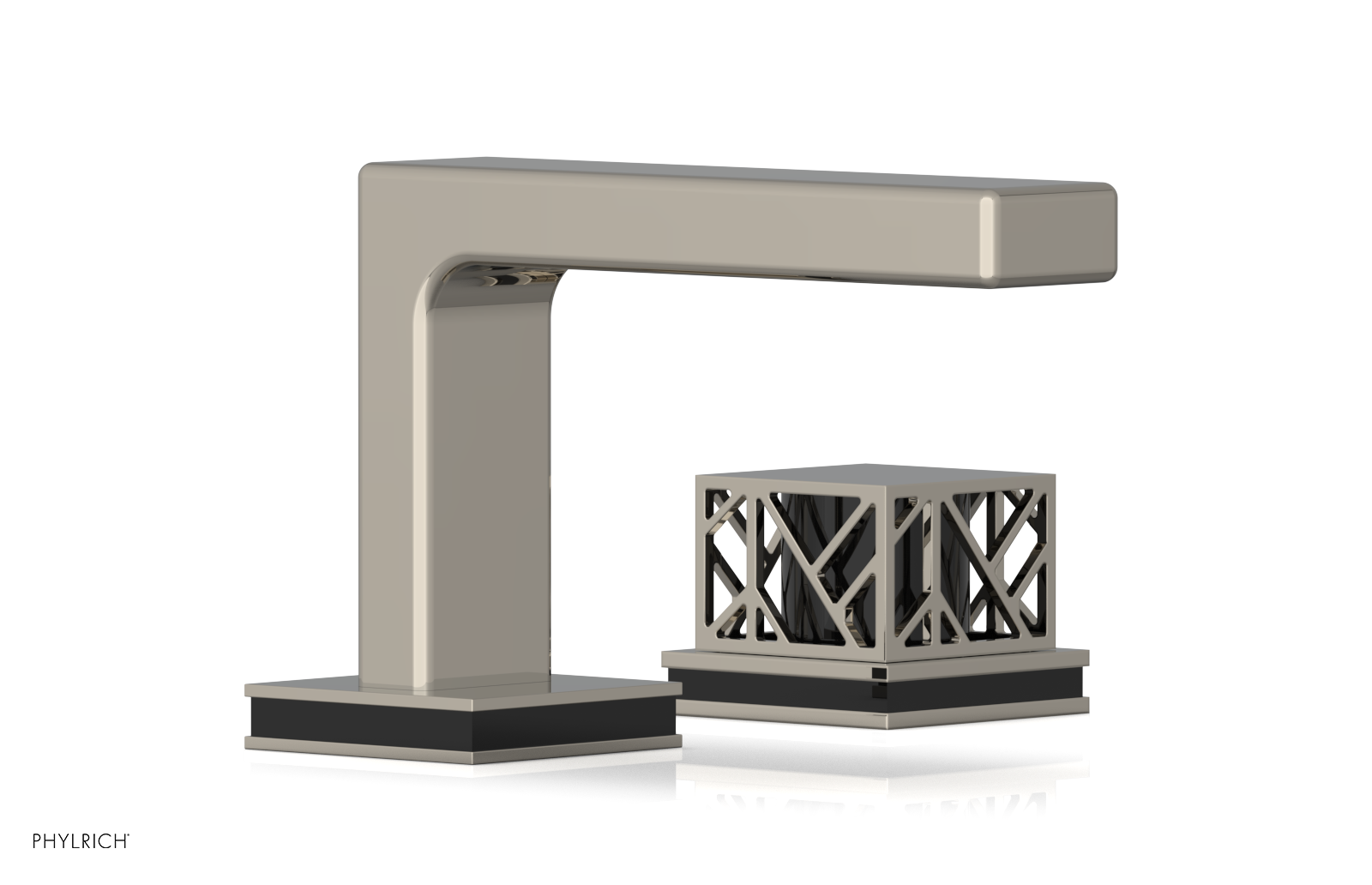 JOLIE Single Handle Faucet - Square Handle with "Black" Accents 222-07