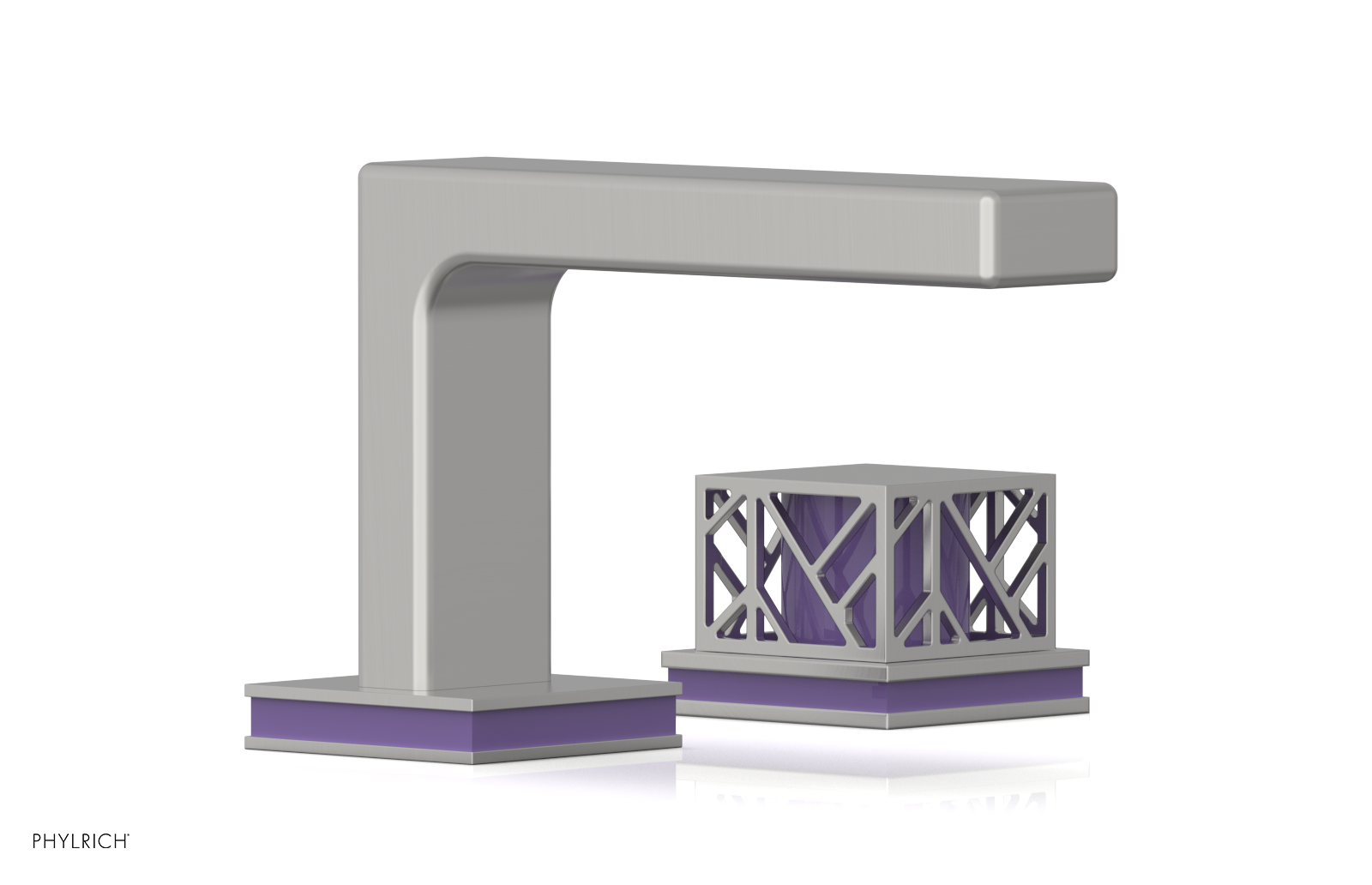 JOLIE Single Handle Faucet - Square Handle with "Purple" Accents 222-07