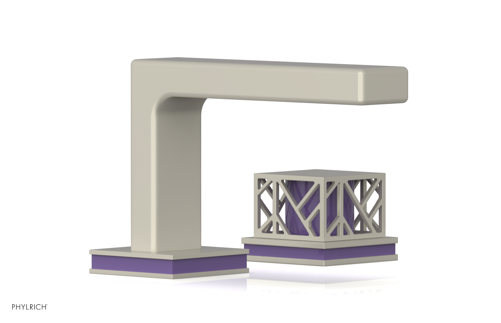 JOLIE Single Handle Faucet - Square Handle with "Purple" Accents 222-07
