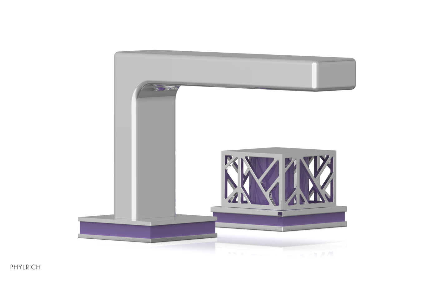 JOLIE Single Handle Faucet - Square Handle with "Purple" Accents 222-07