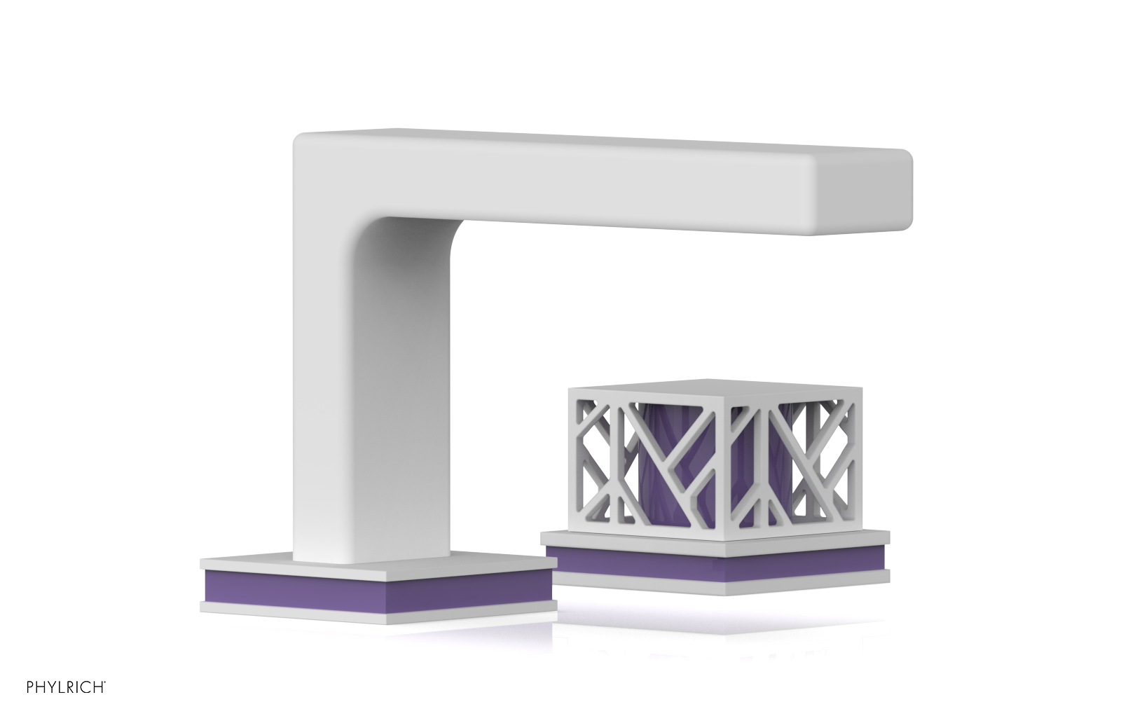 JOLIE Single Handle Faucet - Square Handle with "Purple" Accents 222-07