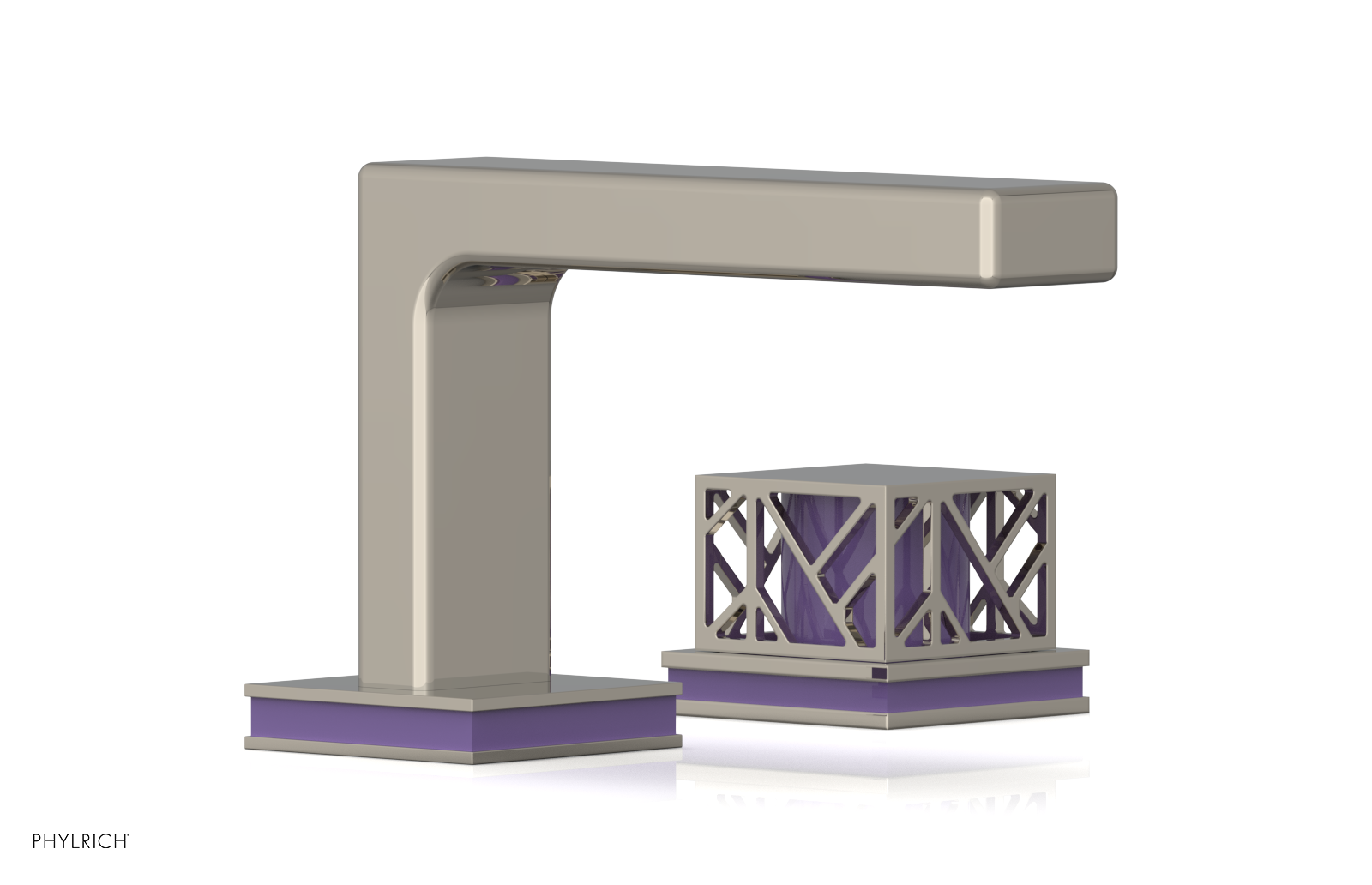 JOLIE Single Handle Faucet - Square Handle with "Purple" Accents 222-07