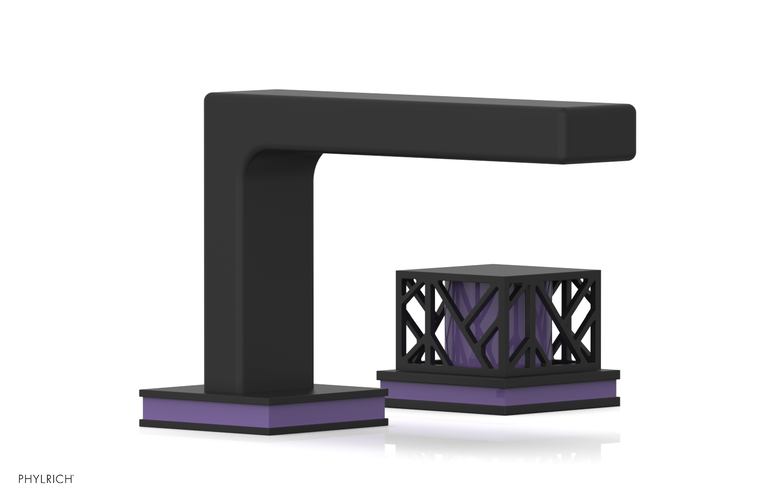 JOLIE Single Handle Faucet - Square Handle with "Purple" Accents 222-07