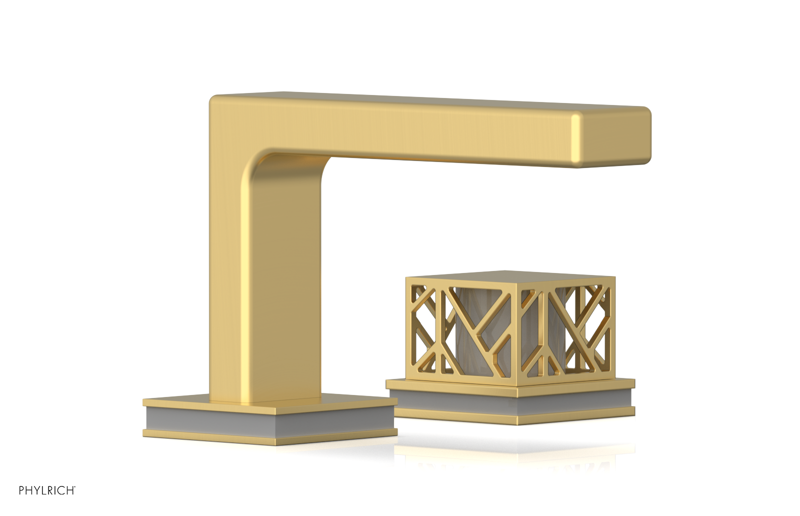 JOLIE Single Handle Faucet - Square Handle with "Grey" Accents 222-07