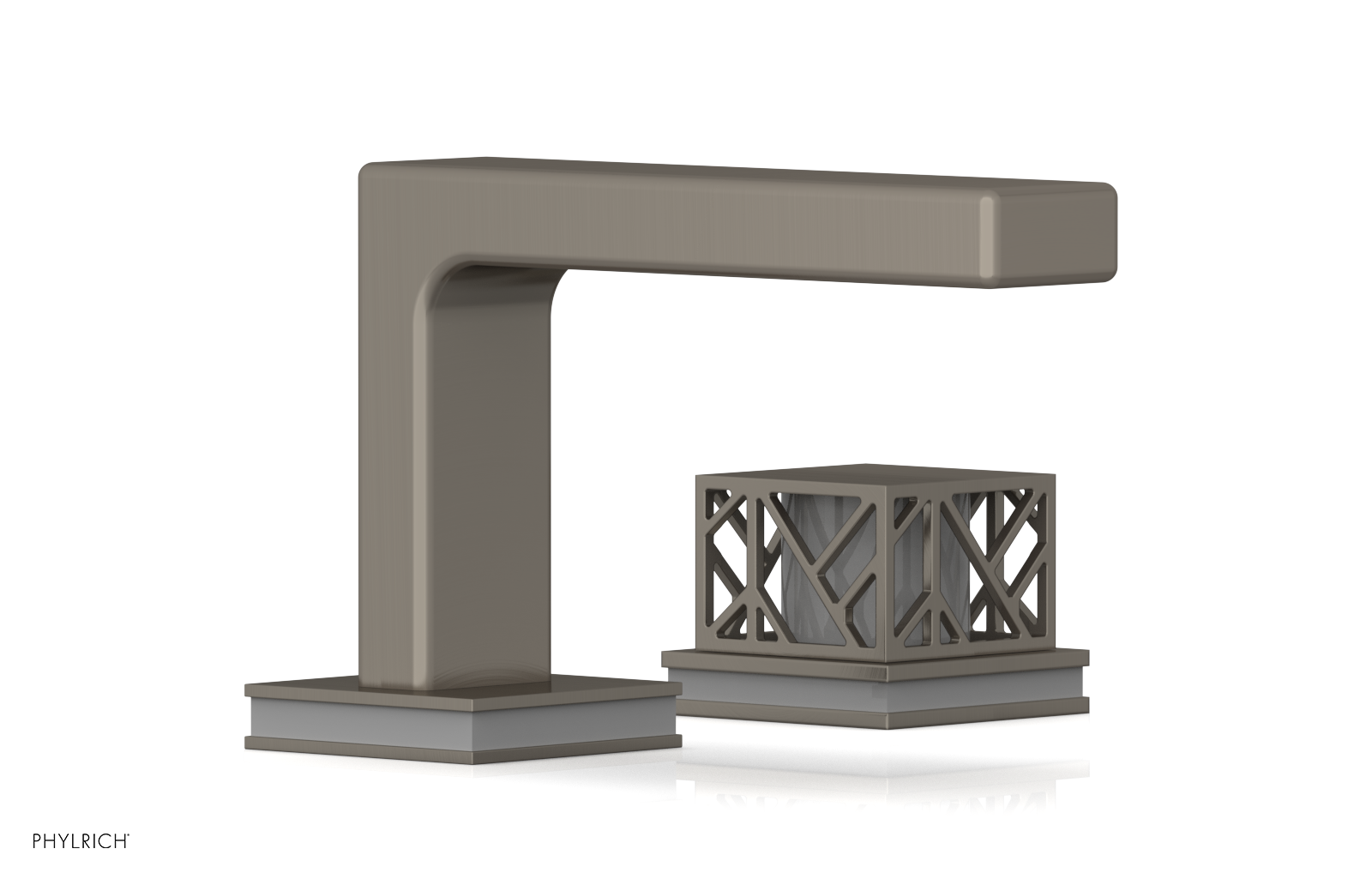 JOLIE Single Handle Faucet - Square Handle with "Grey" Accents 222-07