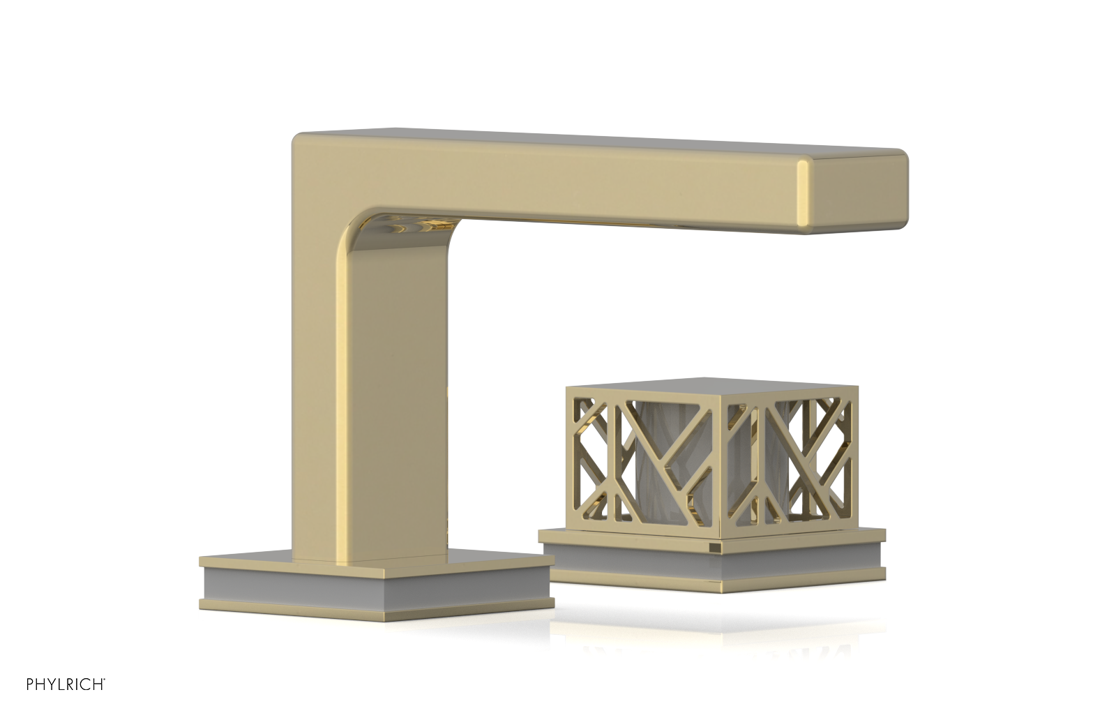 JOLIE Single Handle Faucet - Square Handle with "Grey" Accents 222-07