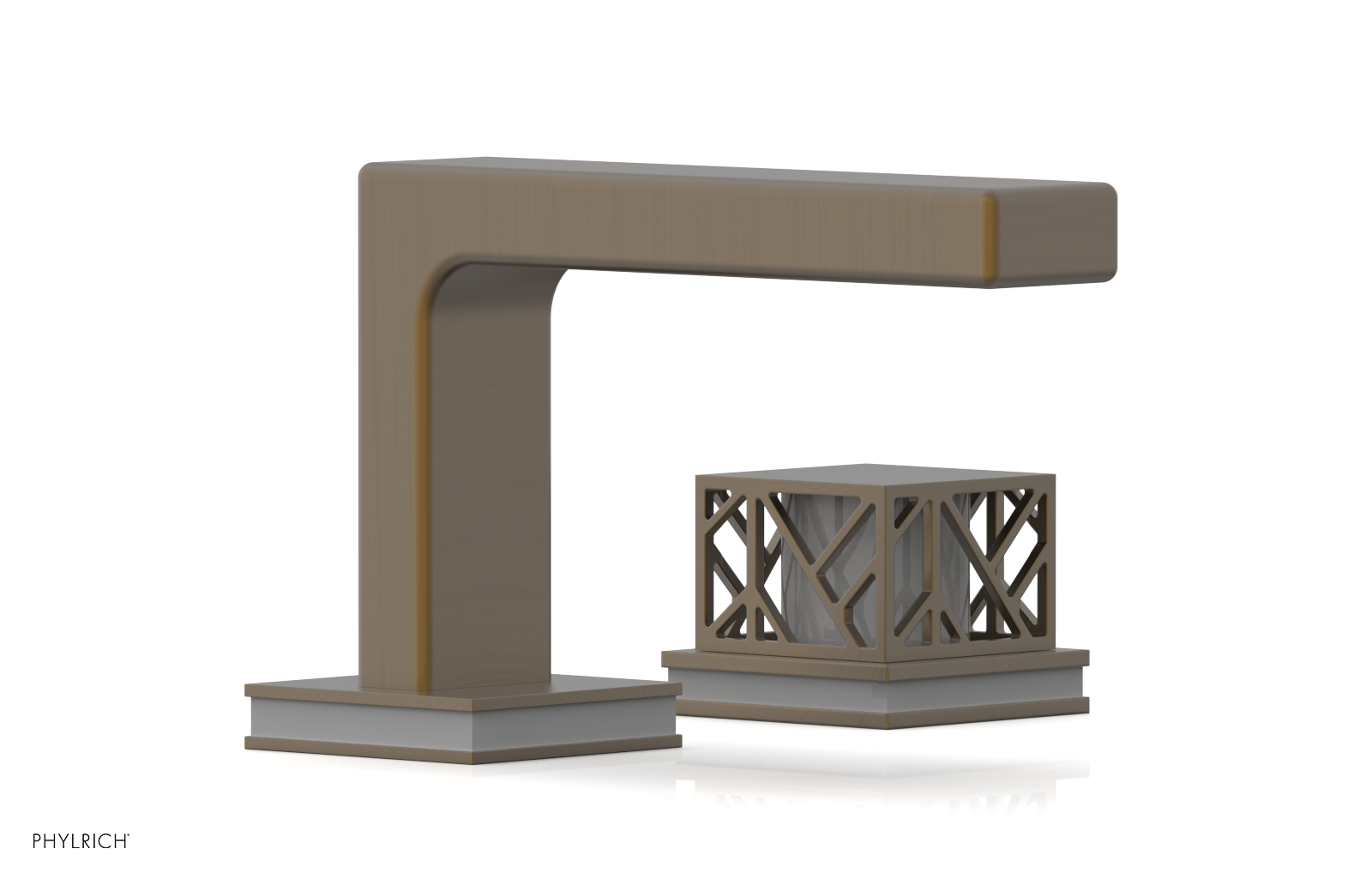 JOLIE Single Handle Faucet - Square Handle with "Grey" Accents 222-07